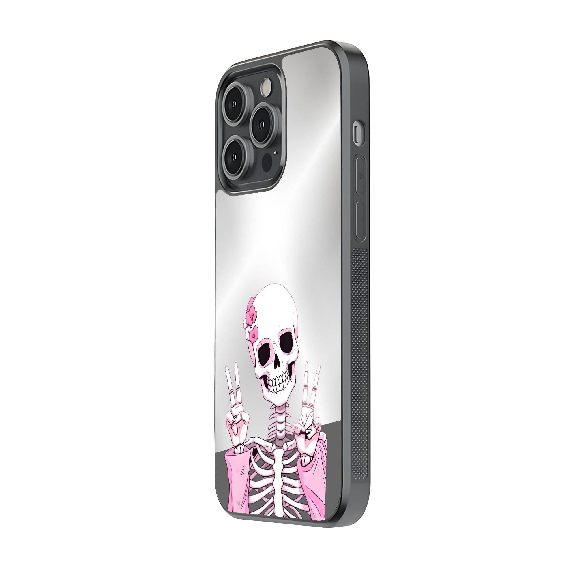 Cute Skelly Mirror Case