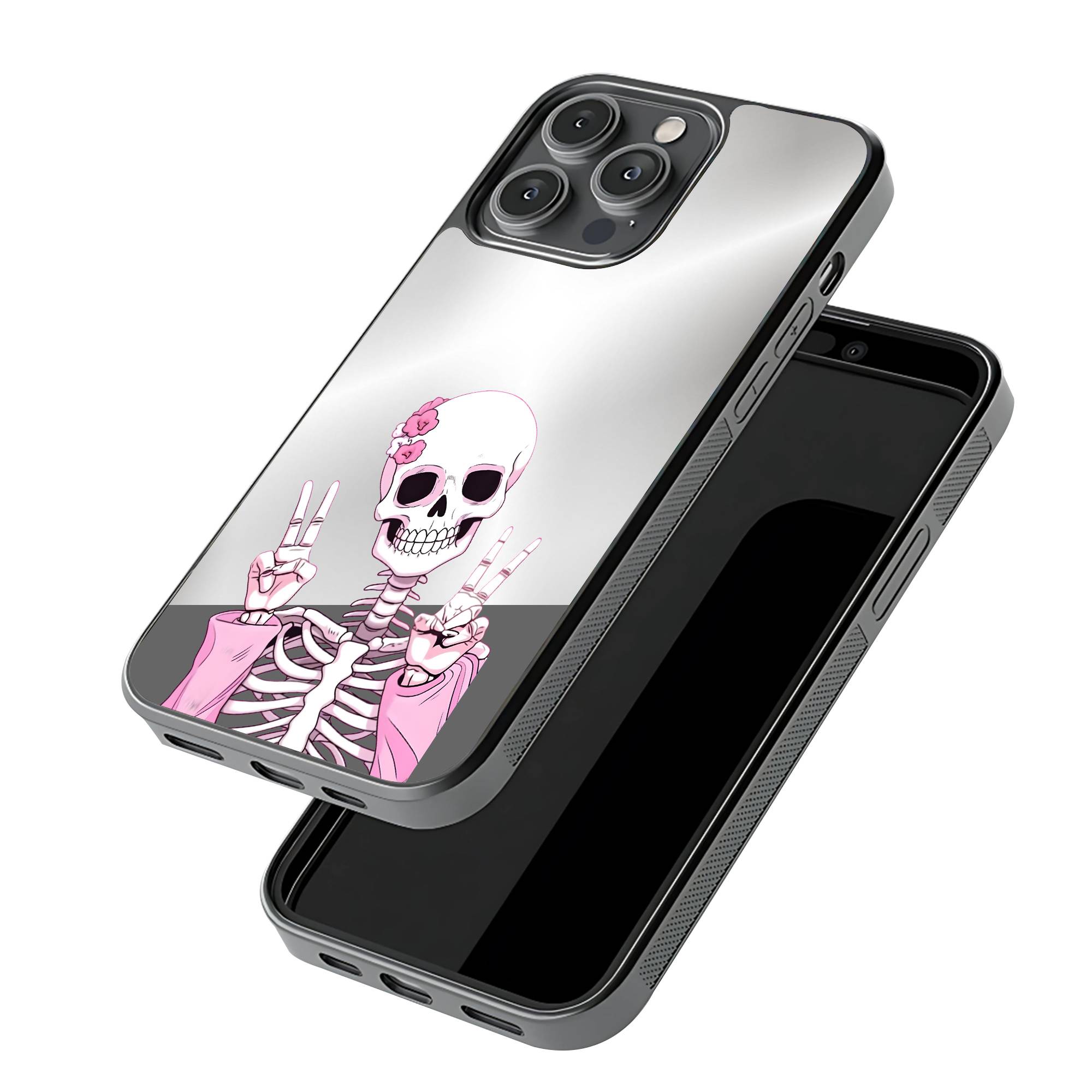 Cute Skelly Mirror Case