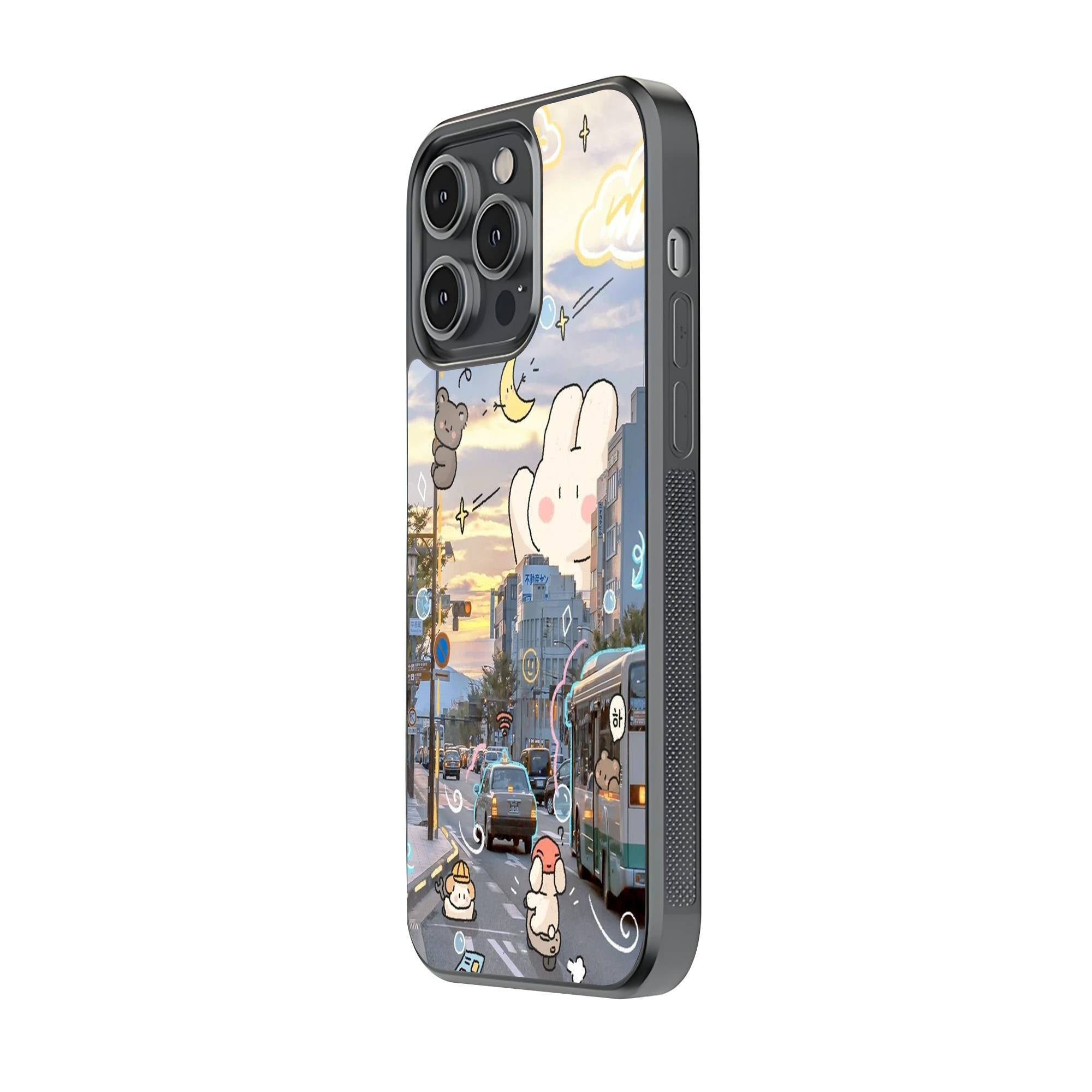 Kawaii City Glass Case image 1