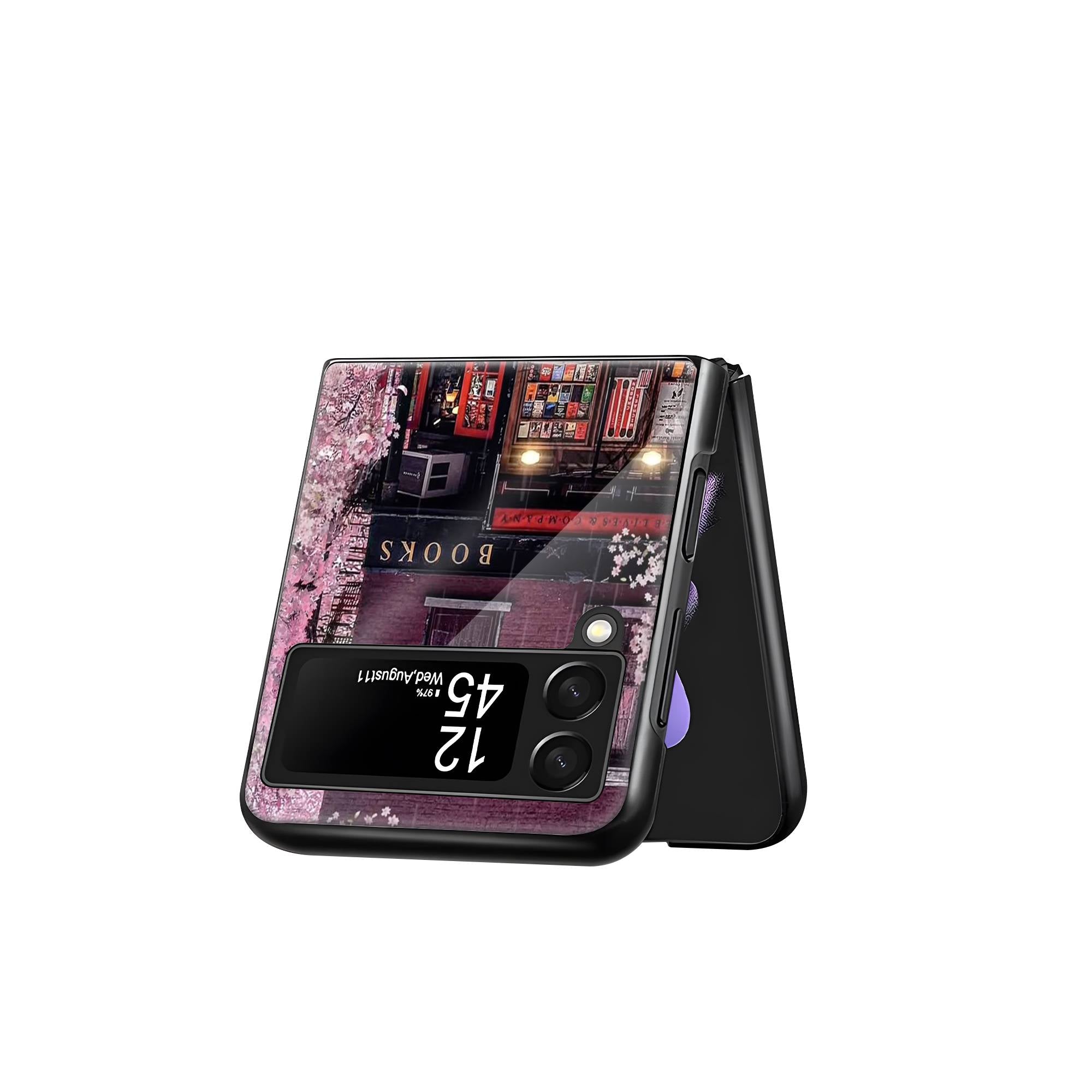 Books Shop Samsung Z Flip Glass Case image 2