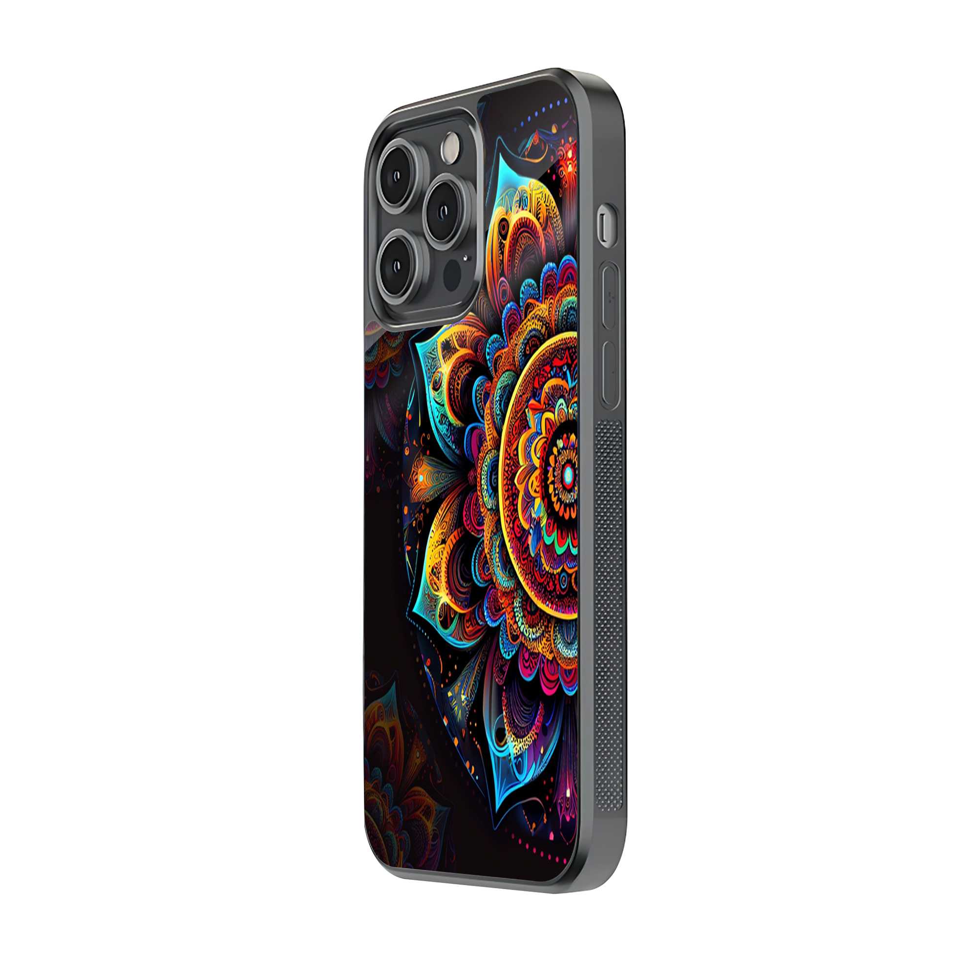 Colorful Mandala Pattern Glass Case image 1