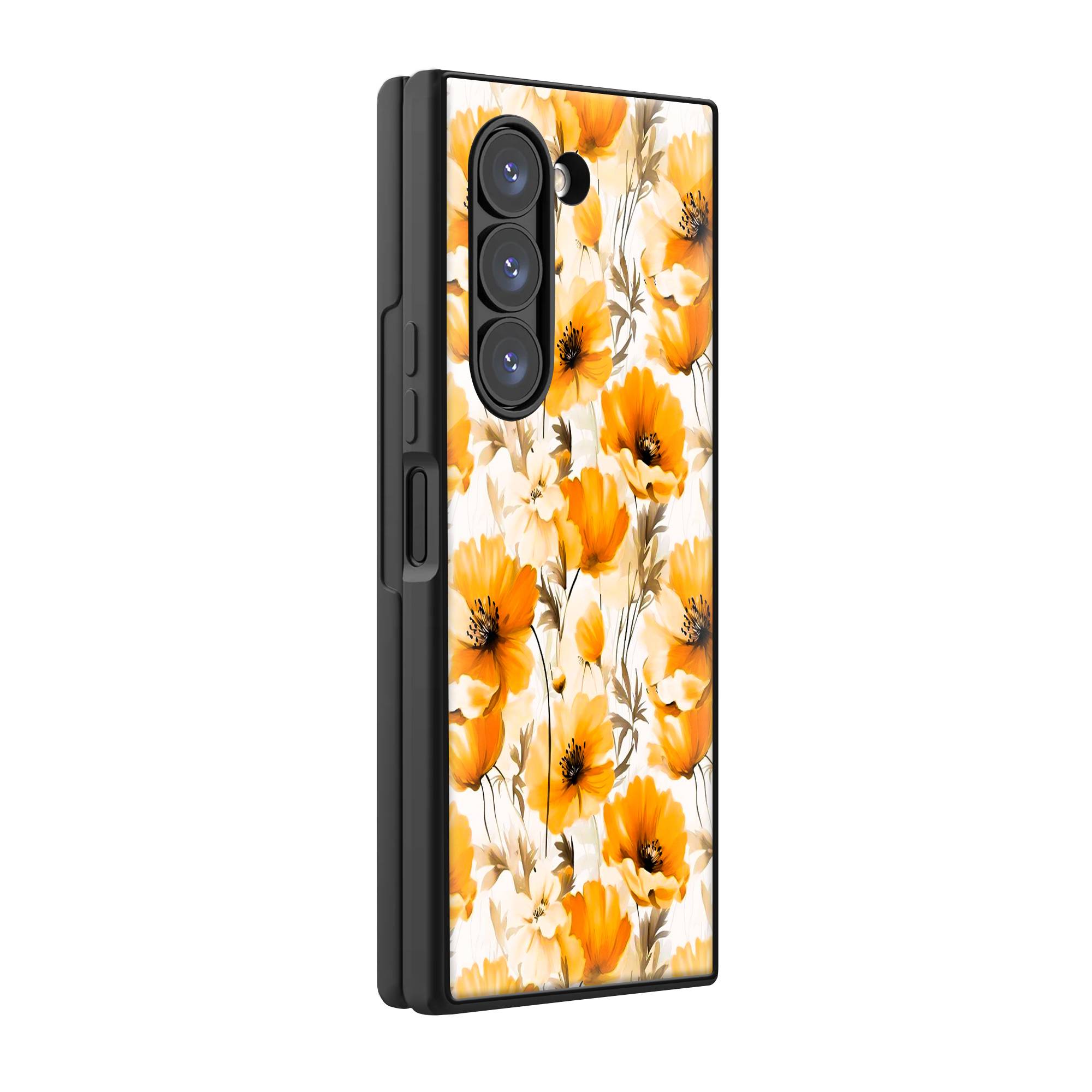 Cosmos Flowers Samsung Z Fold Glass Case image 0