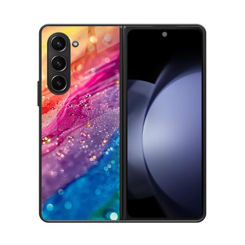 Bright Rainbow Samsung Z Fold 5 5G Glass Case image 0
