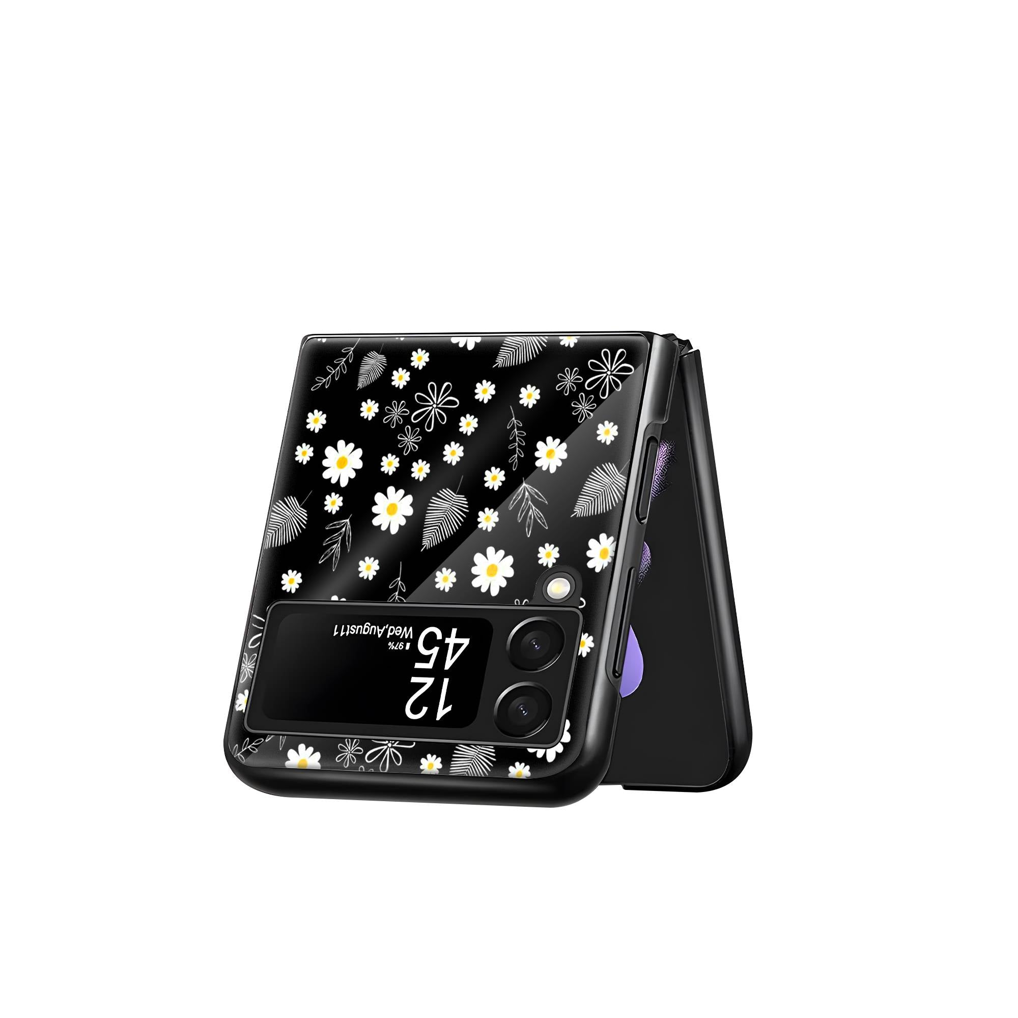 Monochrome Garden Samsung Z Flip Glass Case image 2