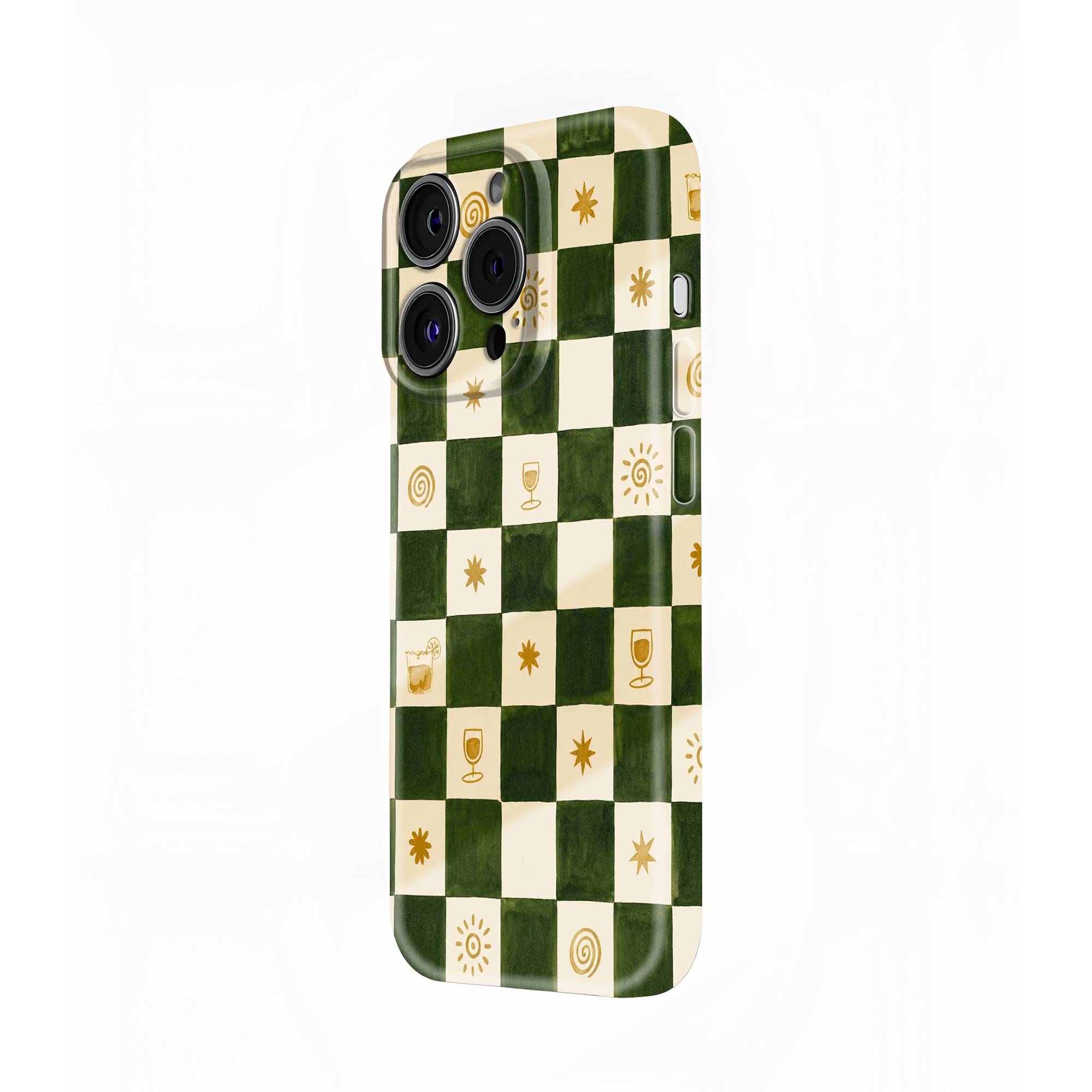 Checkered Pattern Glossy Hard Case