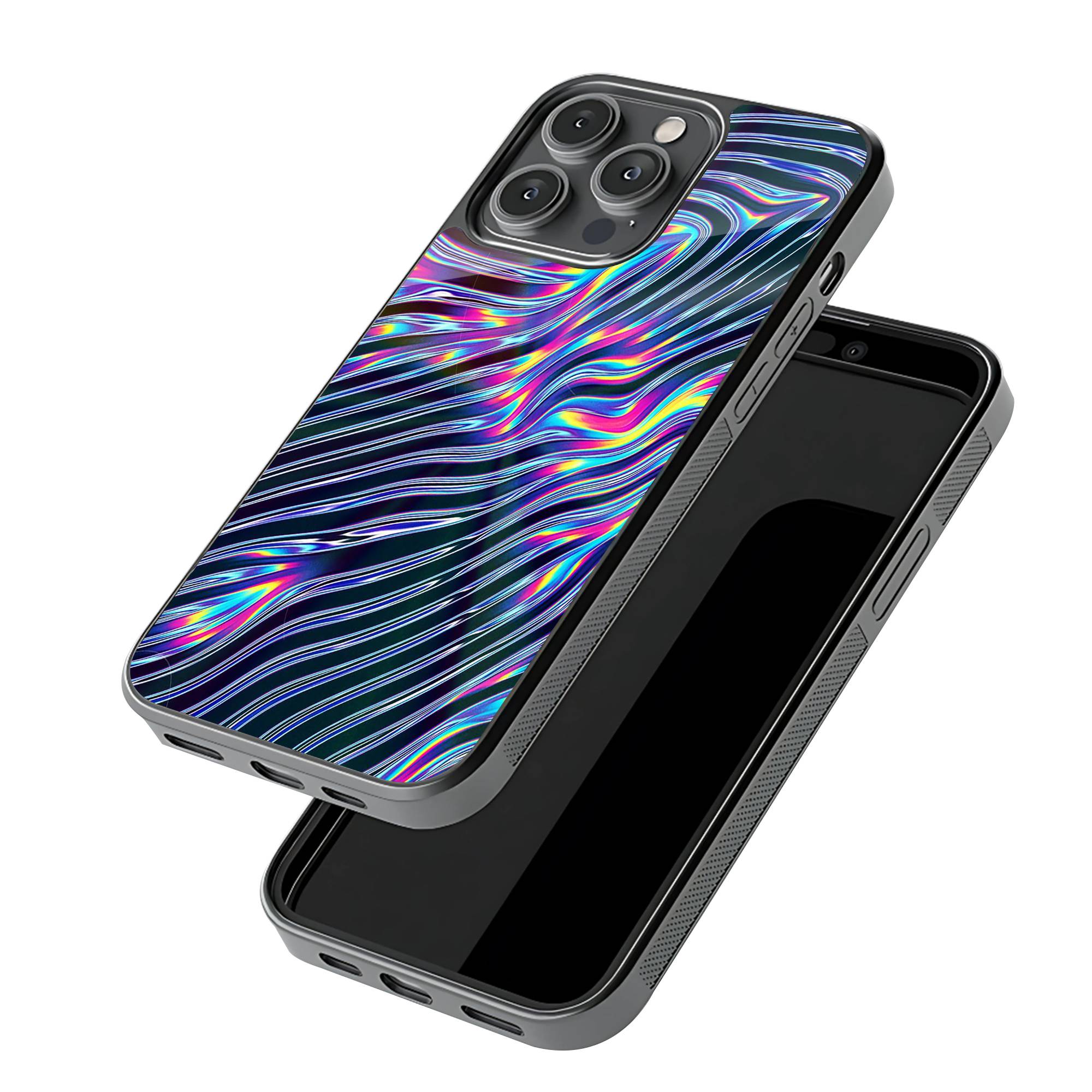 Psychedelic Wave Glass Case
