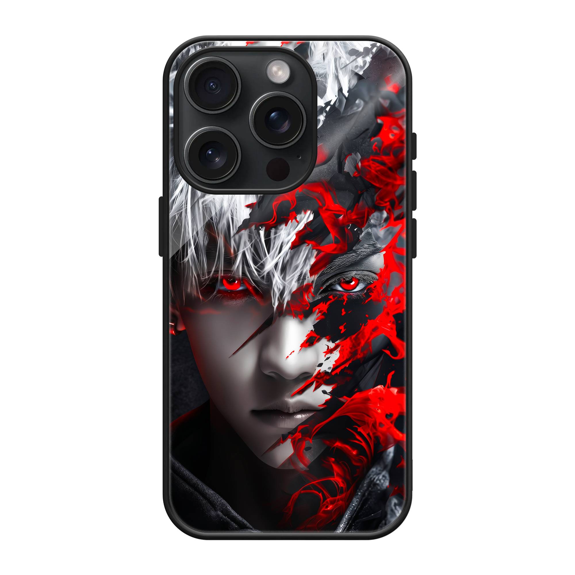 Crimson Grunge Glass Case