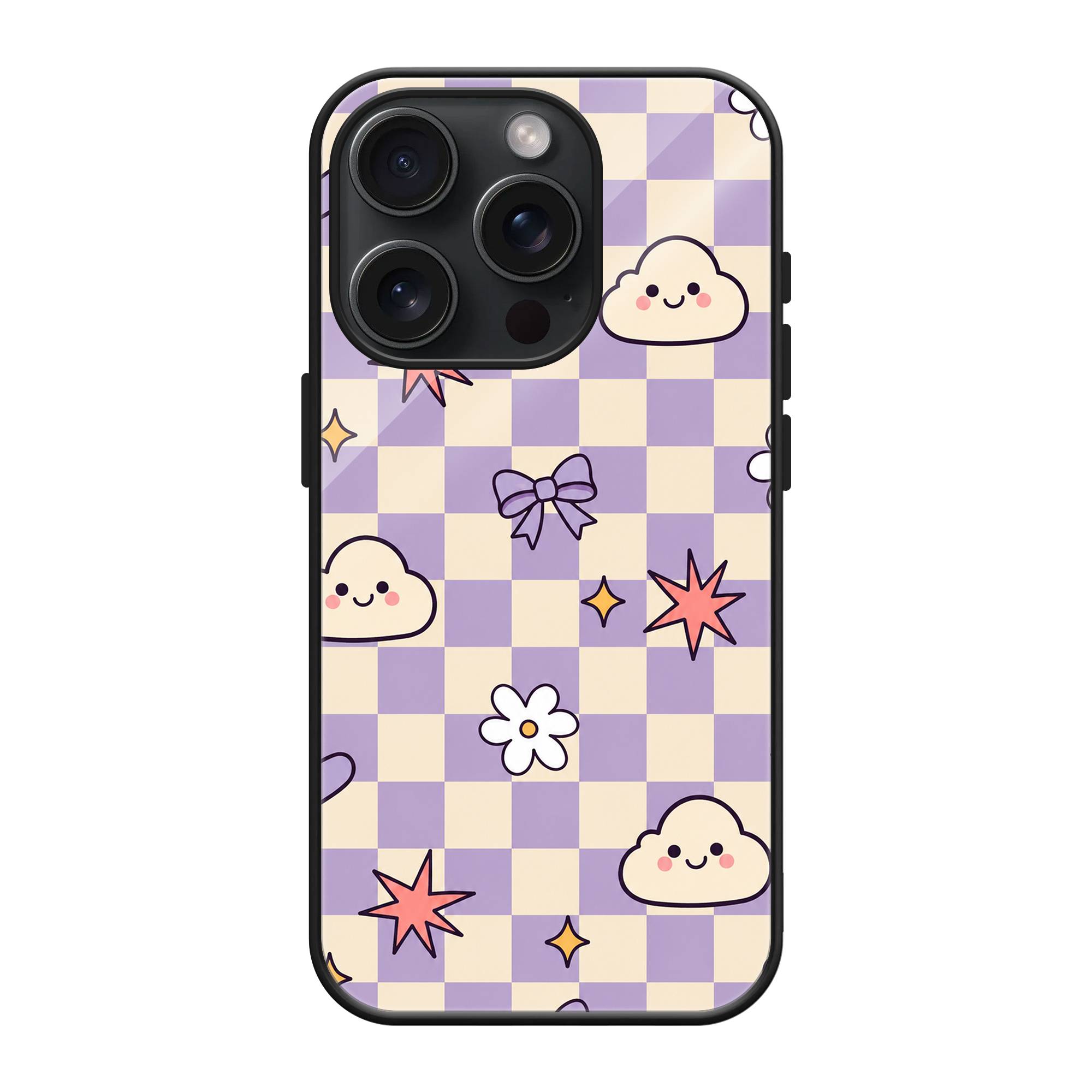 Cute Clouds Glass Case