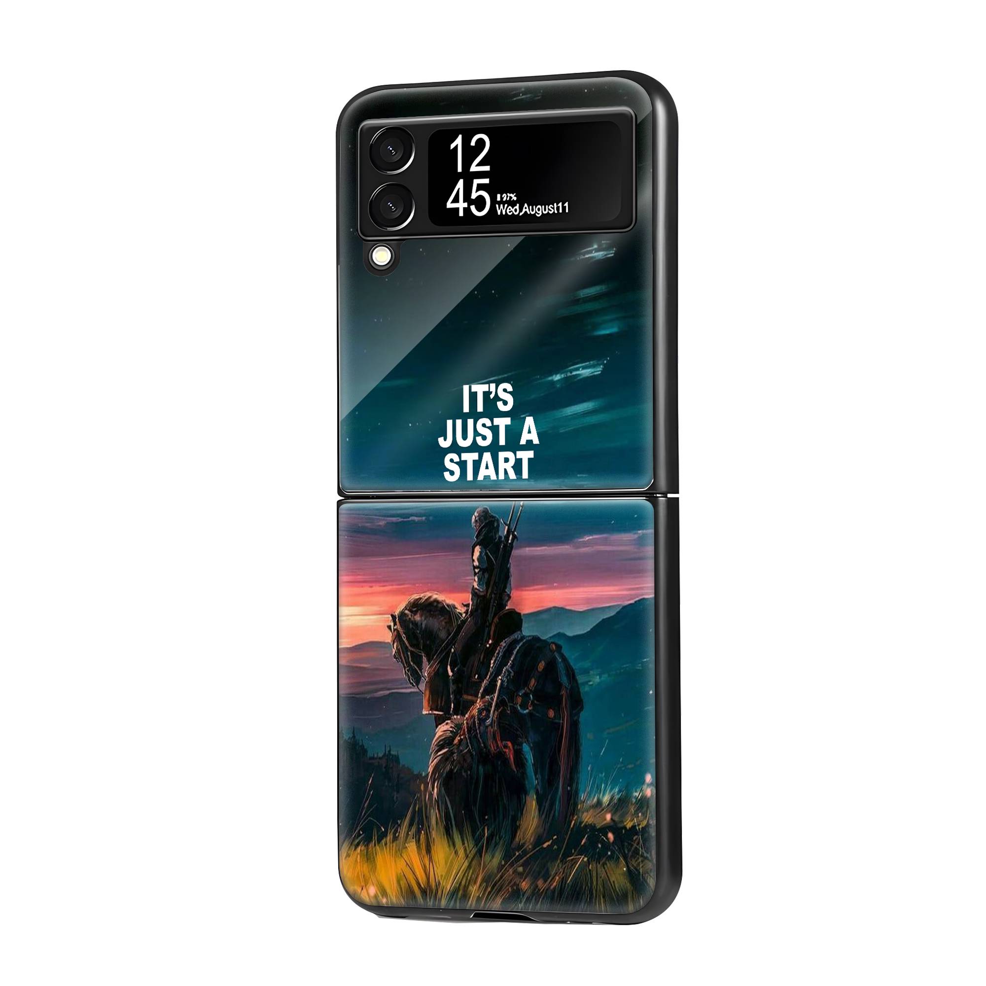 Just a Start Samsung Z Flip Glass Case image 0