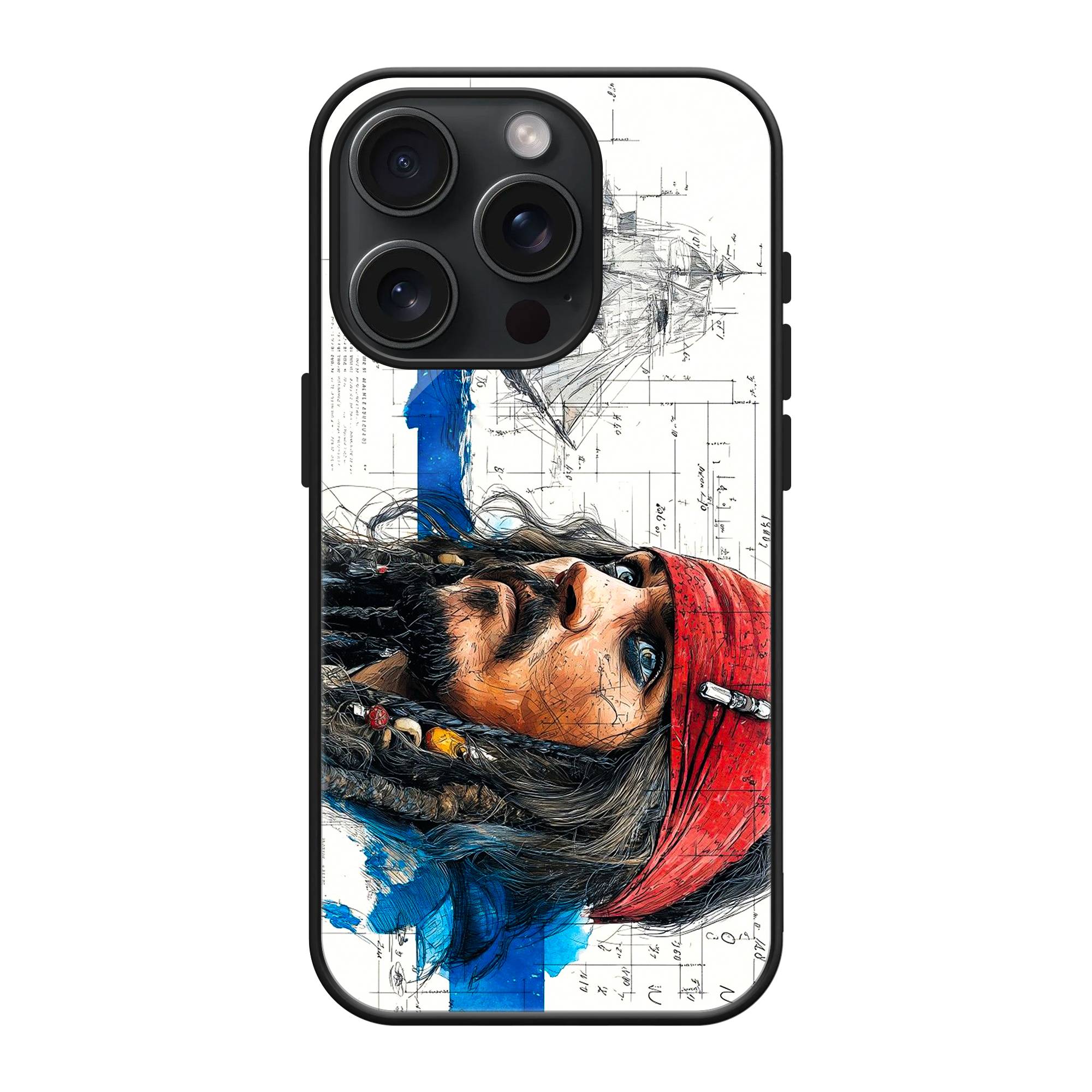 Captain's Sketch Glass Case image 0