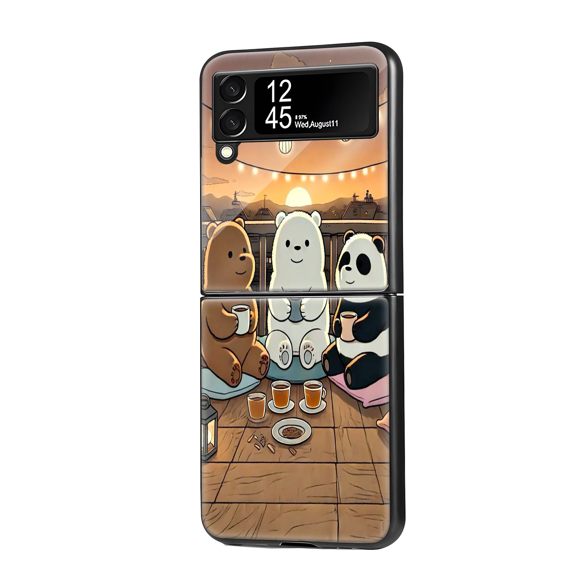 We Bare Bears Samsung Z Flip Glass Case image 0