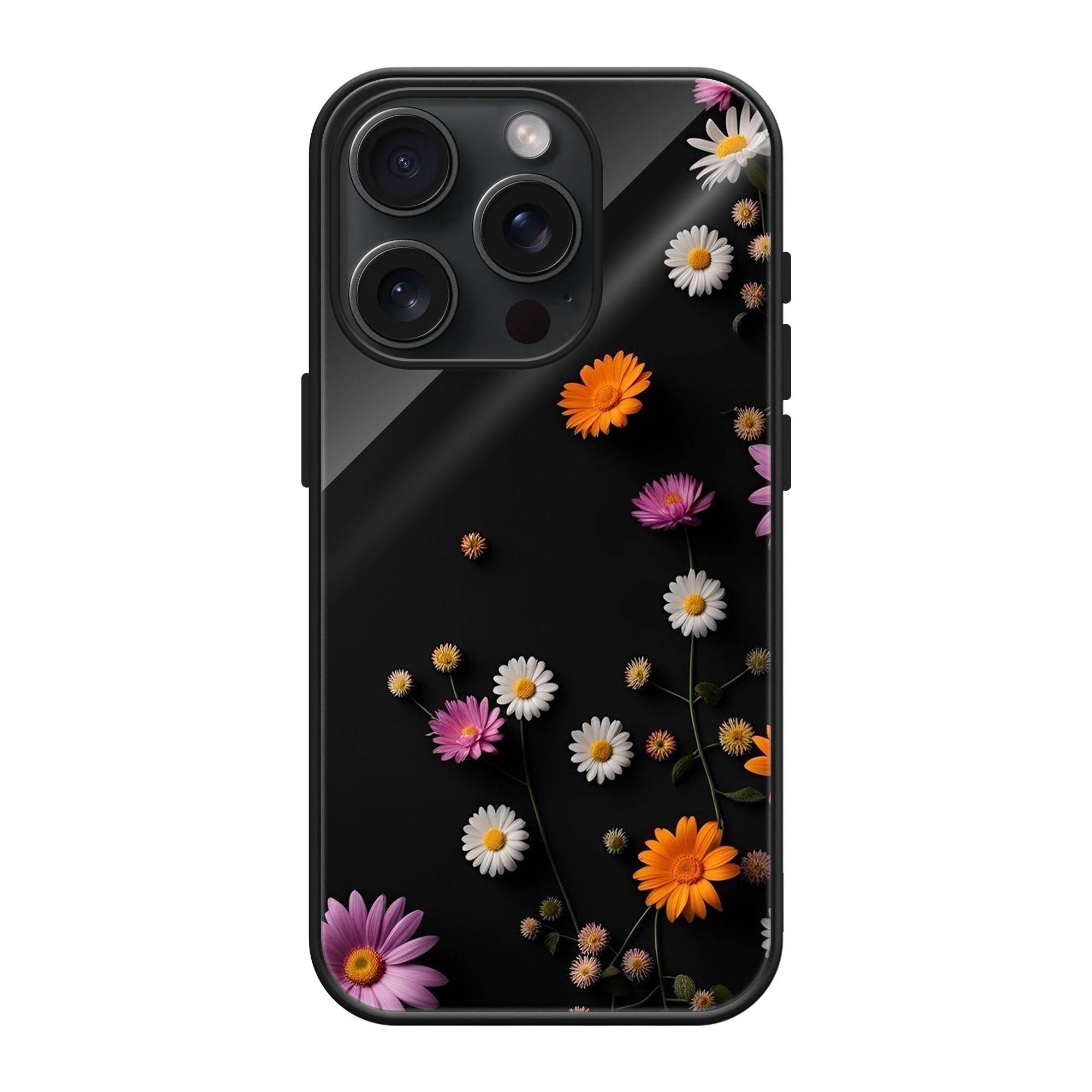Colorful Flower Glass Case image 0