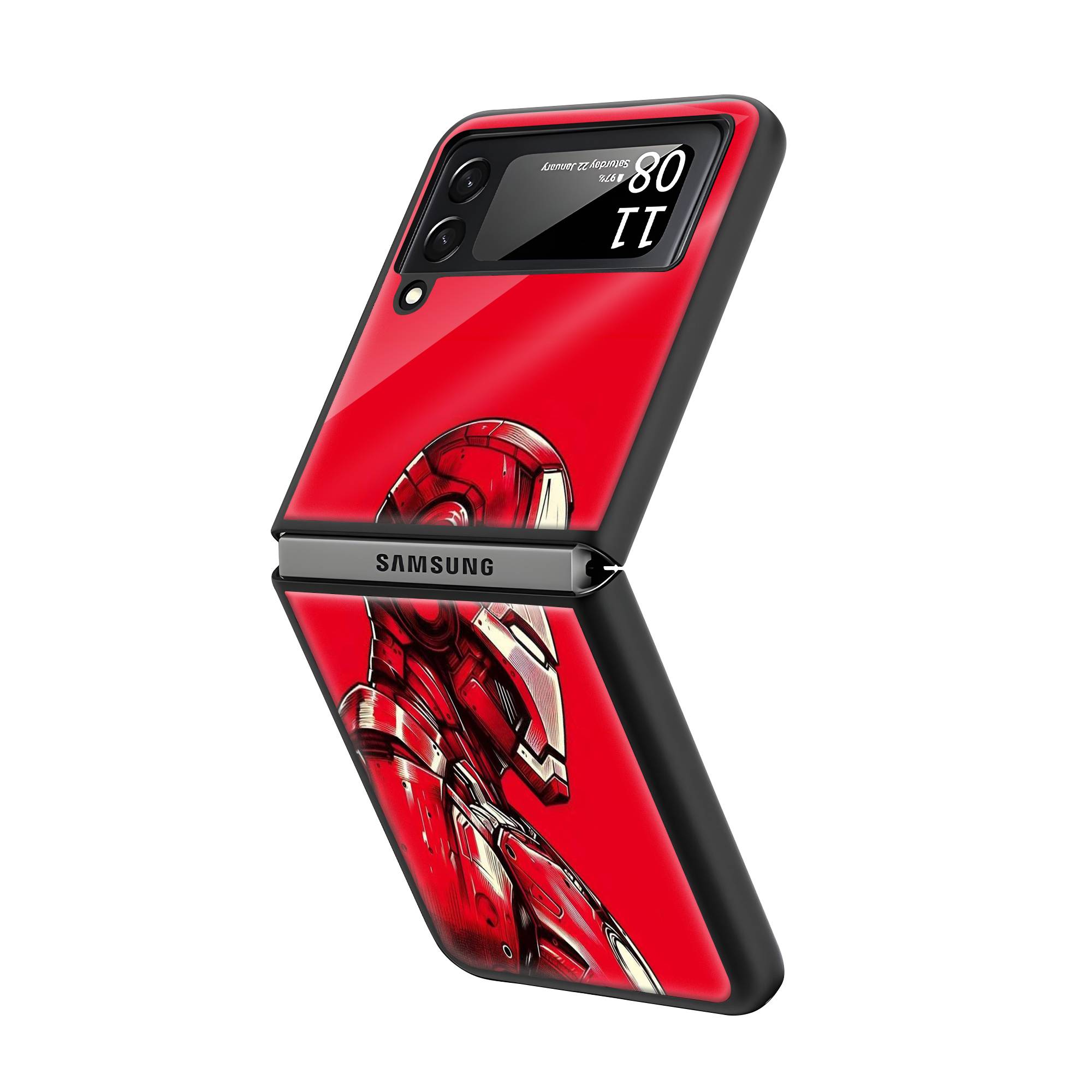 Iron man Samsung Z Flip Glass Case image 1