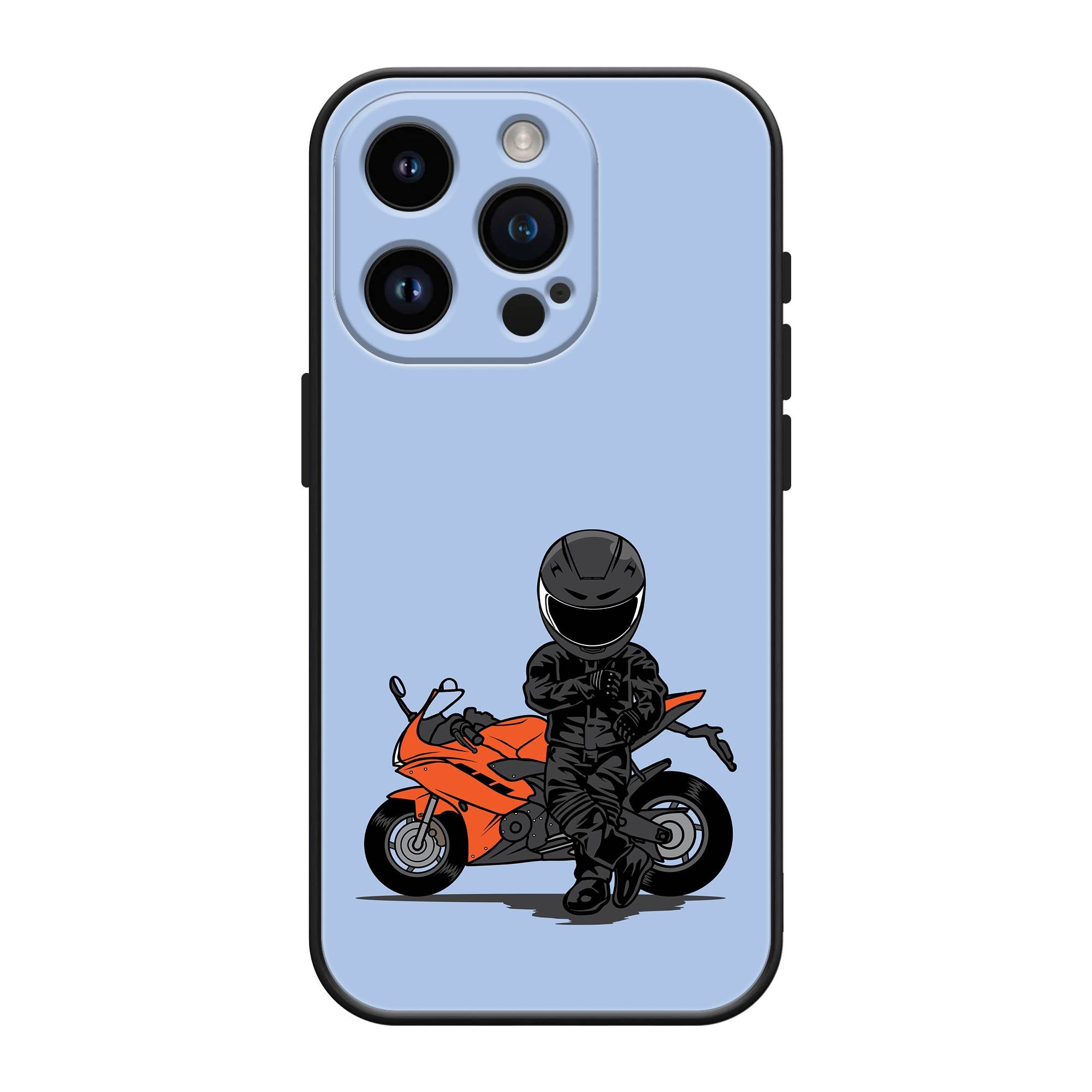 Biker Standing Silicone Case image 0