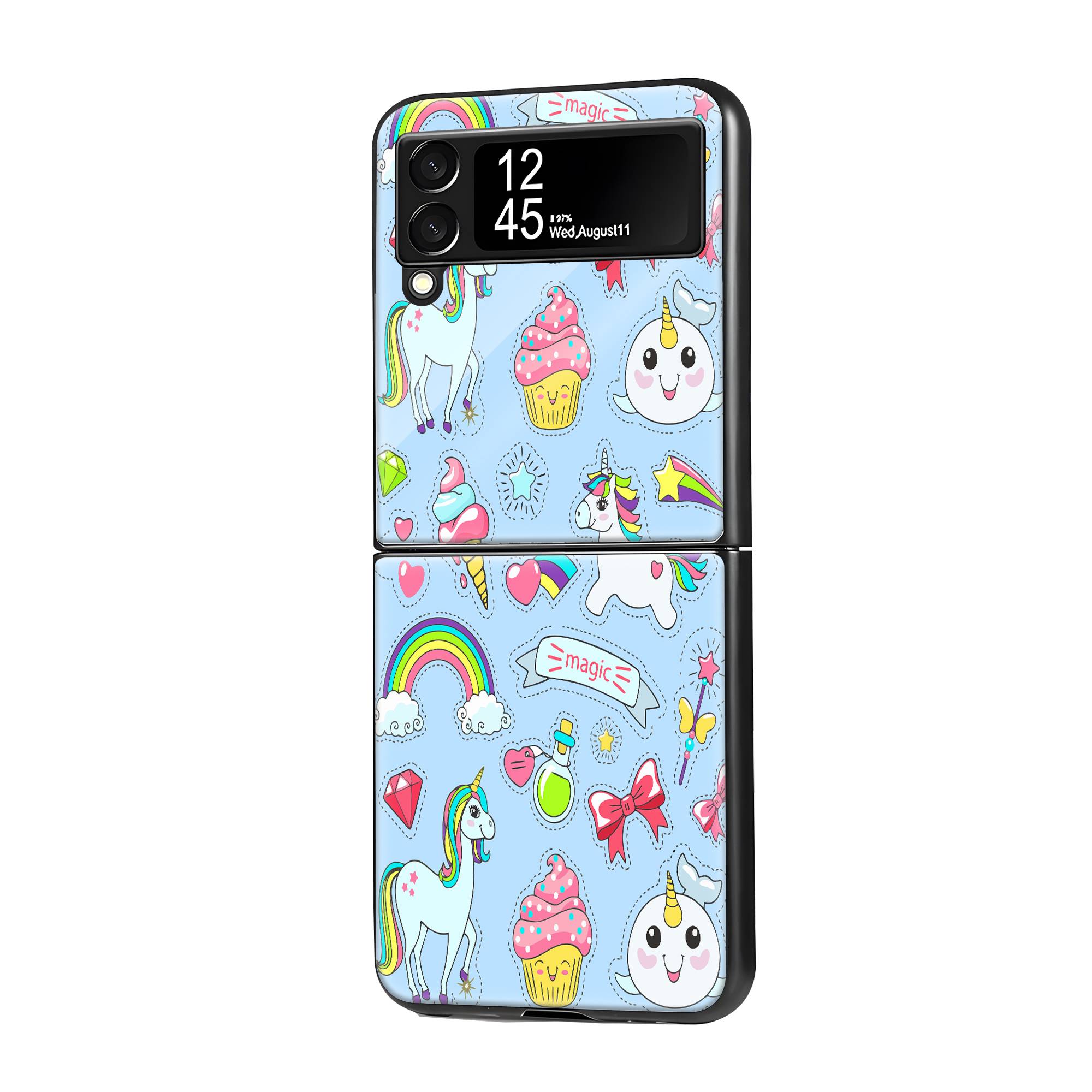 Unicorn Stars Samsung Z Flip Glass Case image 0