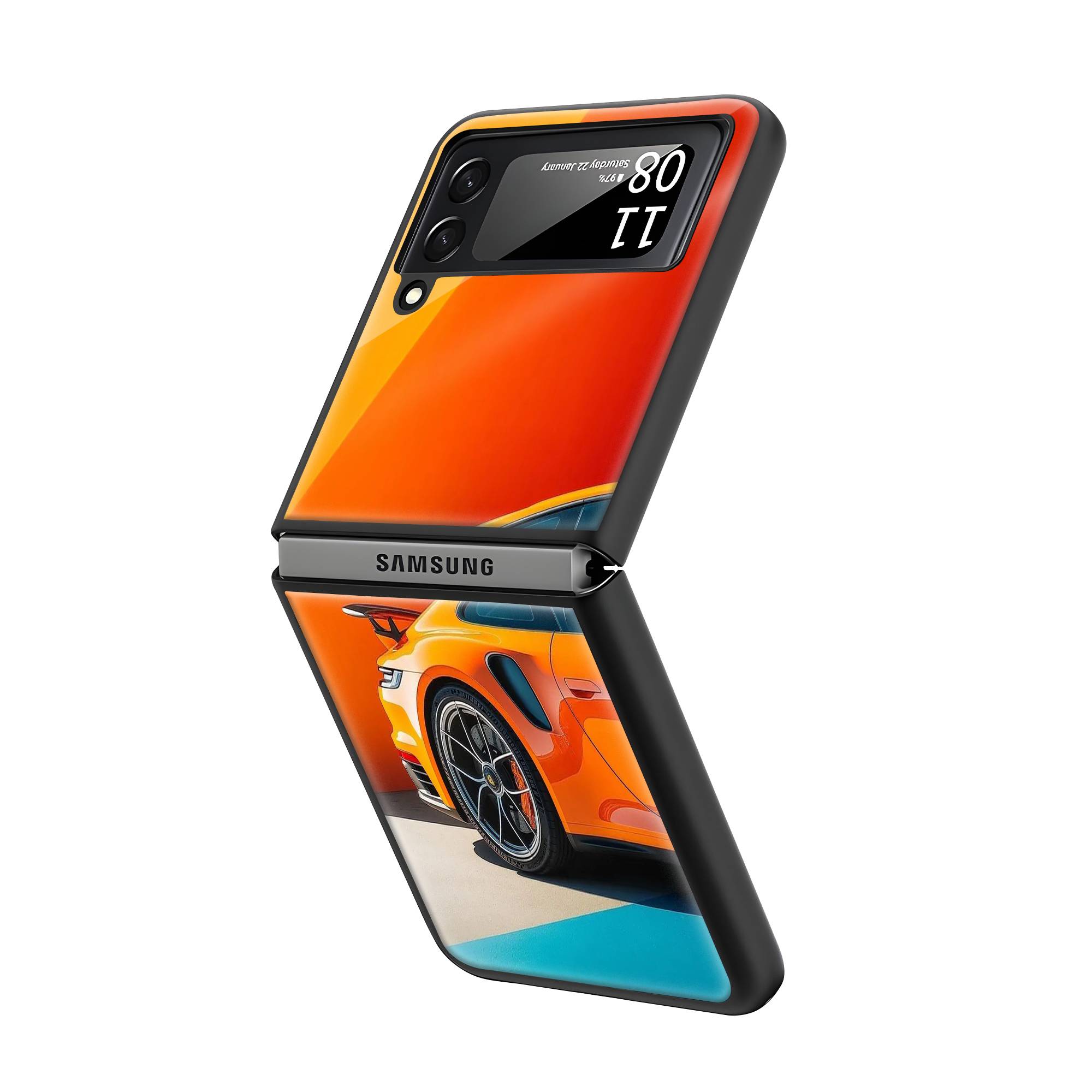 Sports Car Samsung Z Flip Glass Case image 1