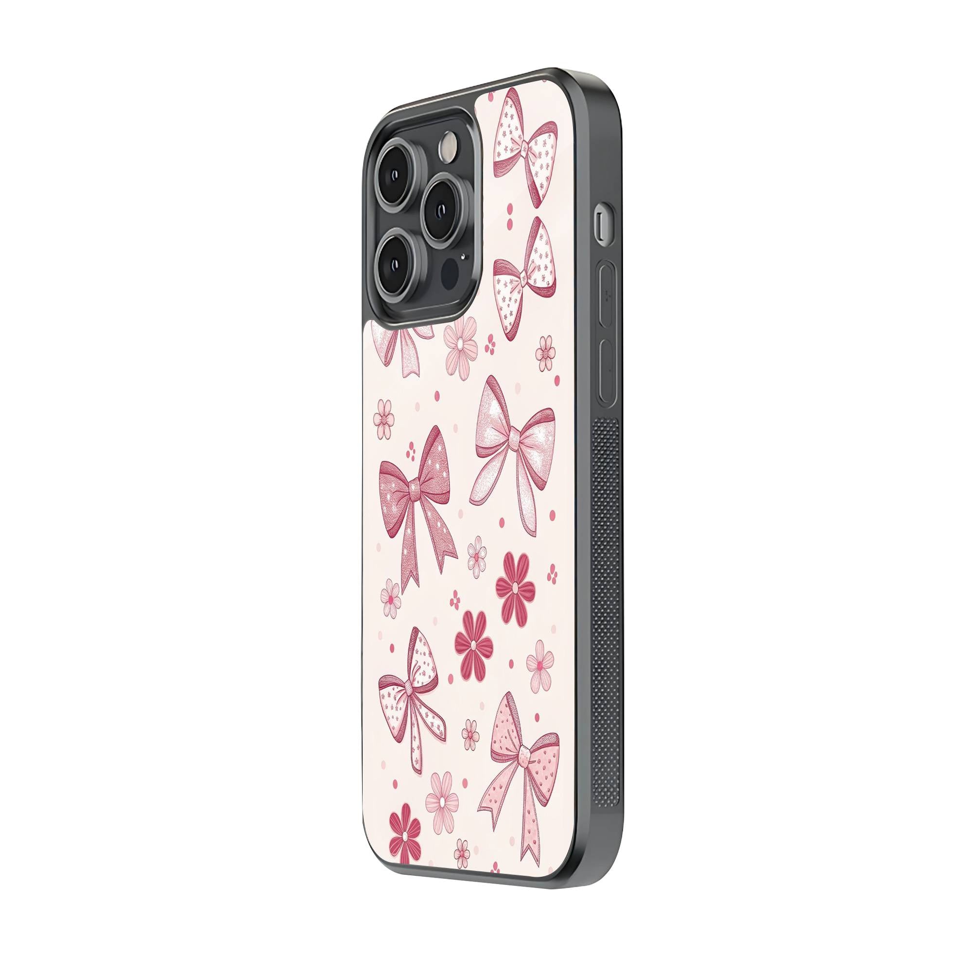 Pink Bow Glass Case image 1