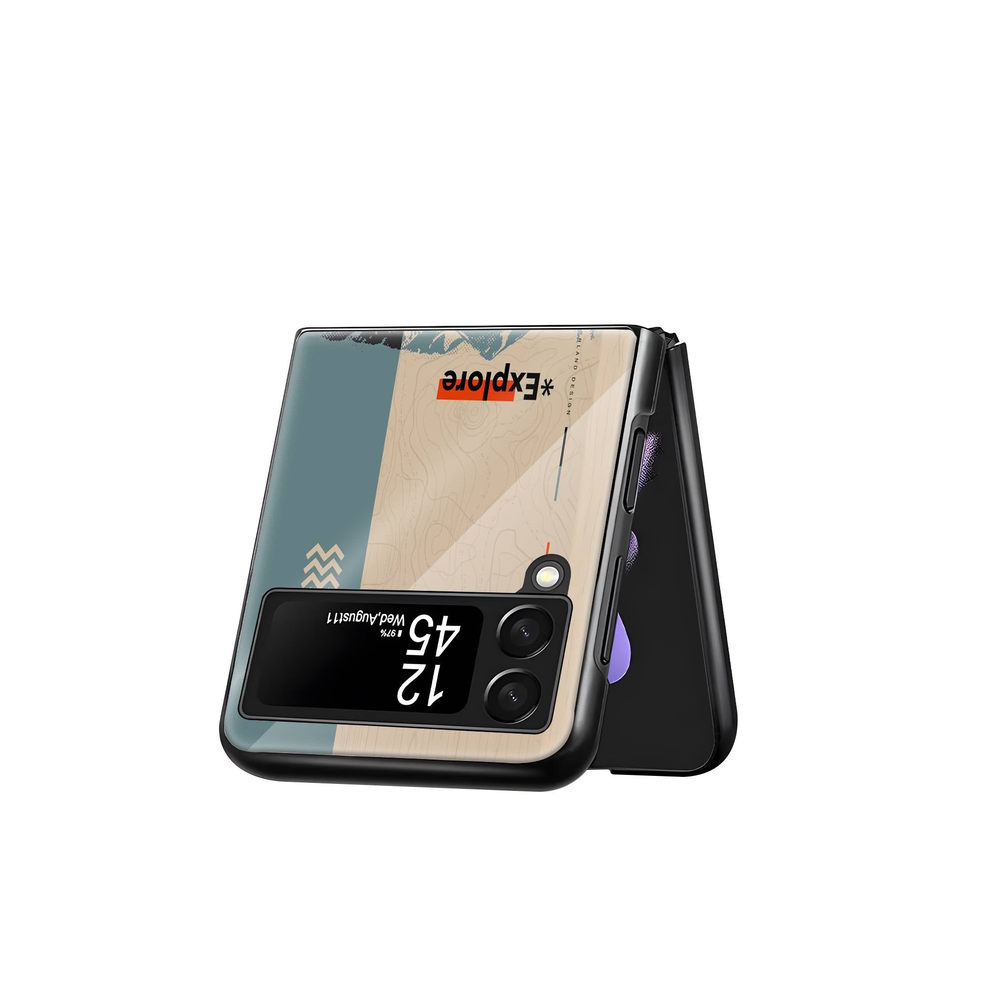 Defender Trails Samsung Z Flip Glass Case image 2