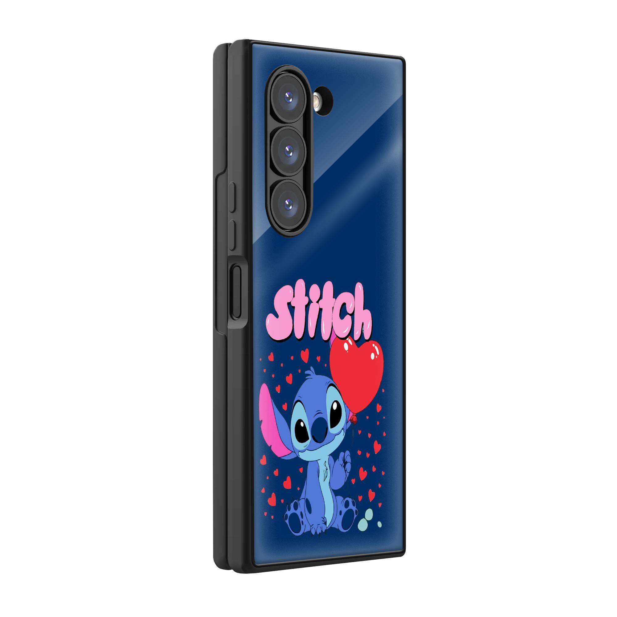Stitch Valentine Samsung Z Fold Glass Case image 0