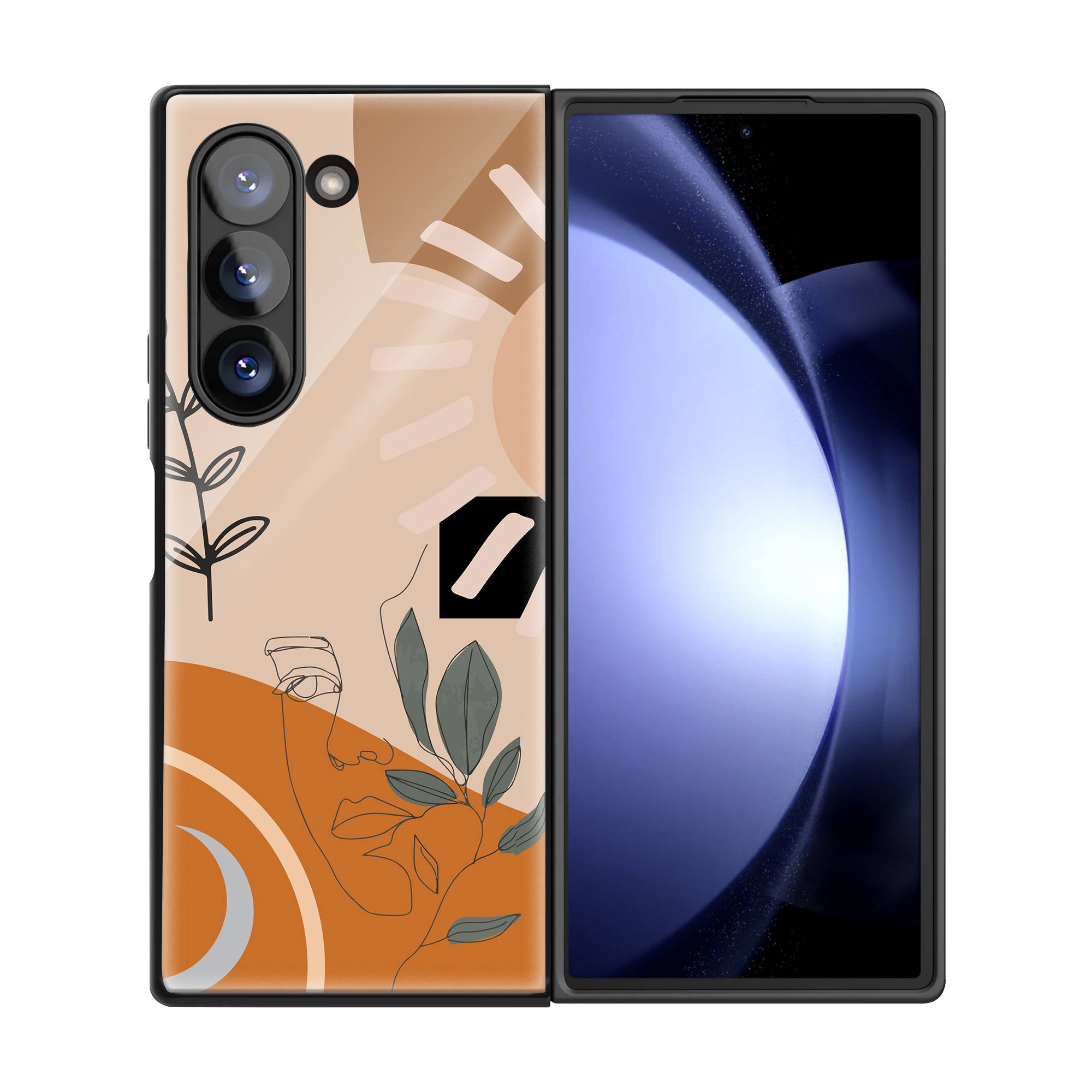 Line Art Samsung Z Fold Glass Case image 2