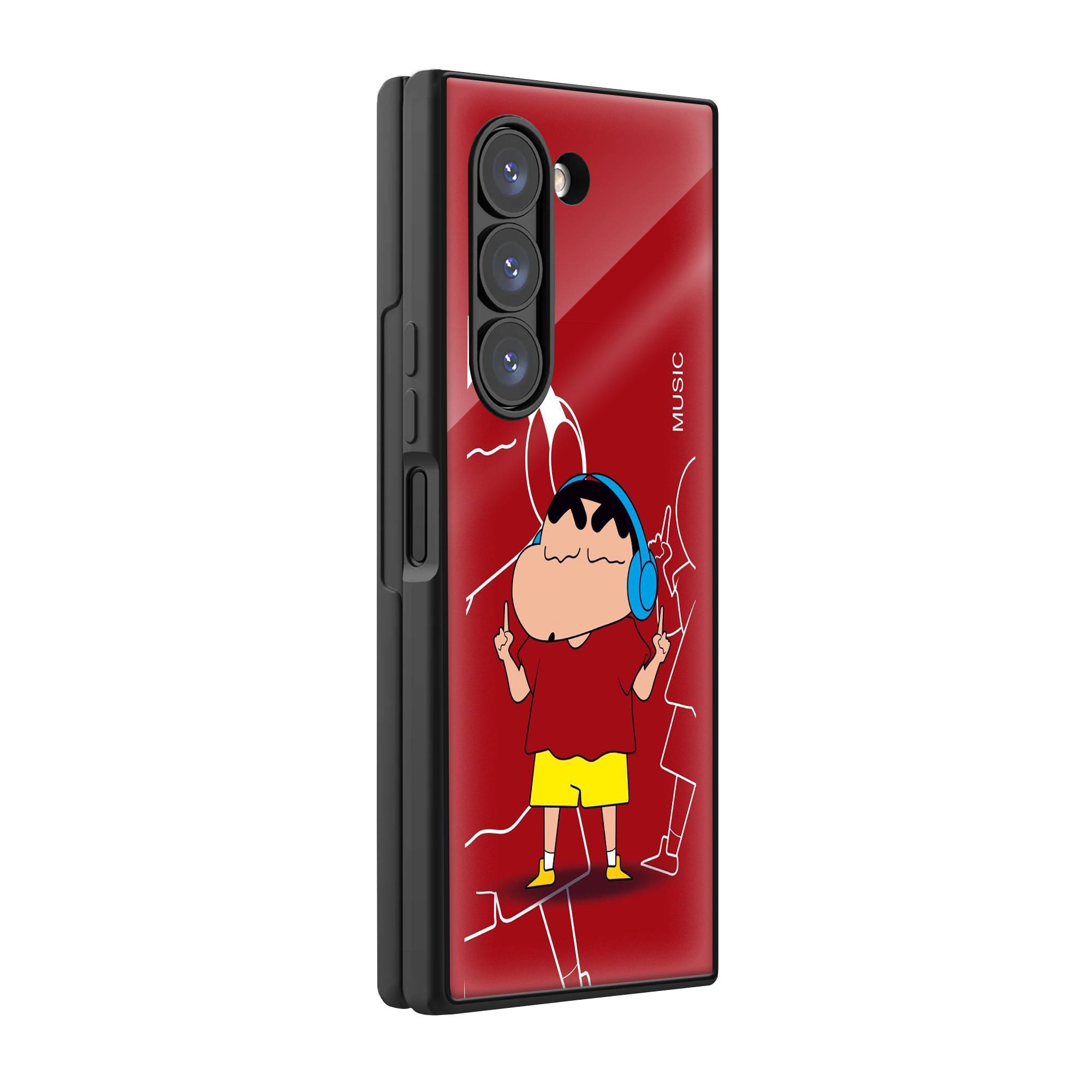Shinchan's Jam Samsung Z Fold Glass Case image 0