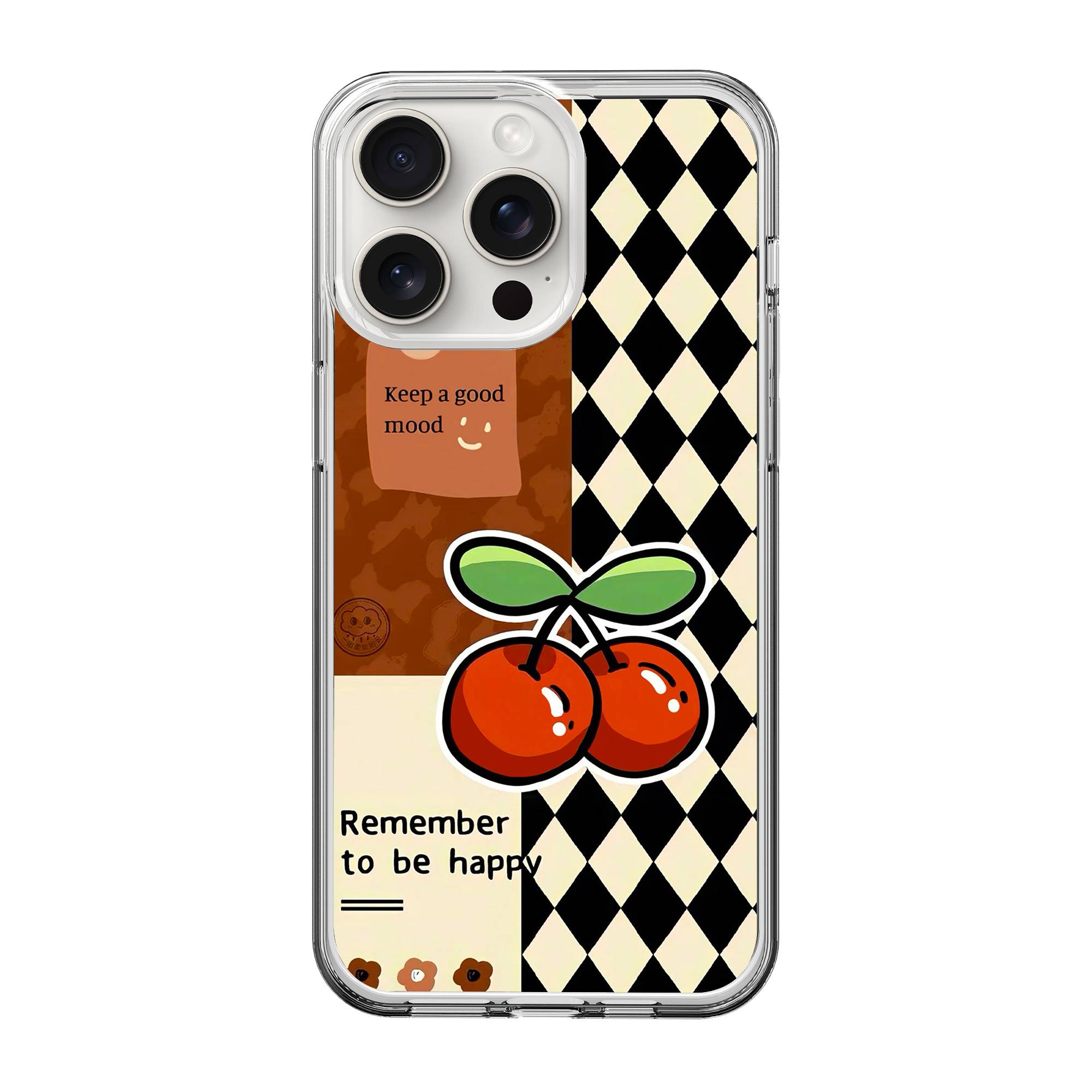 Cherry Checkers Clear Case image 0