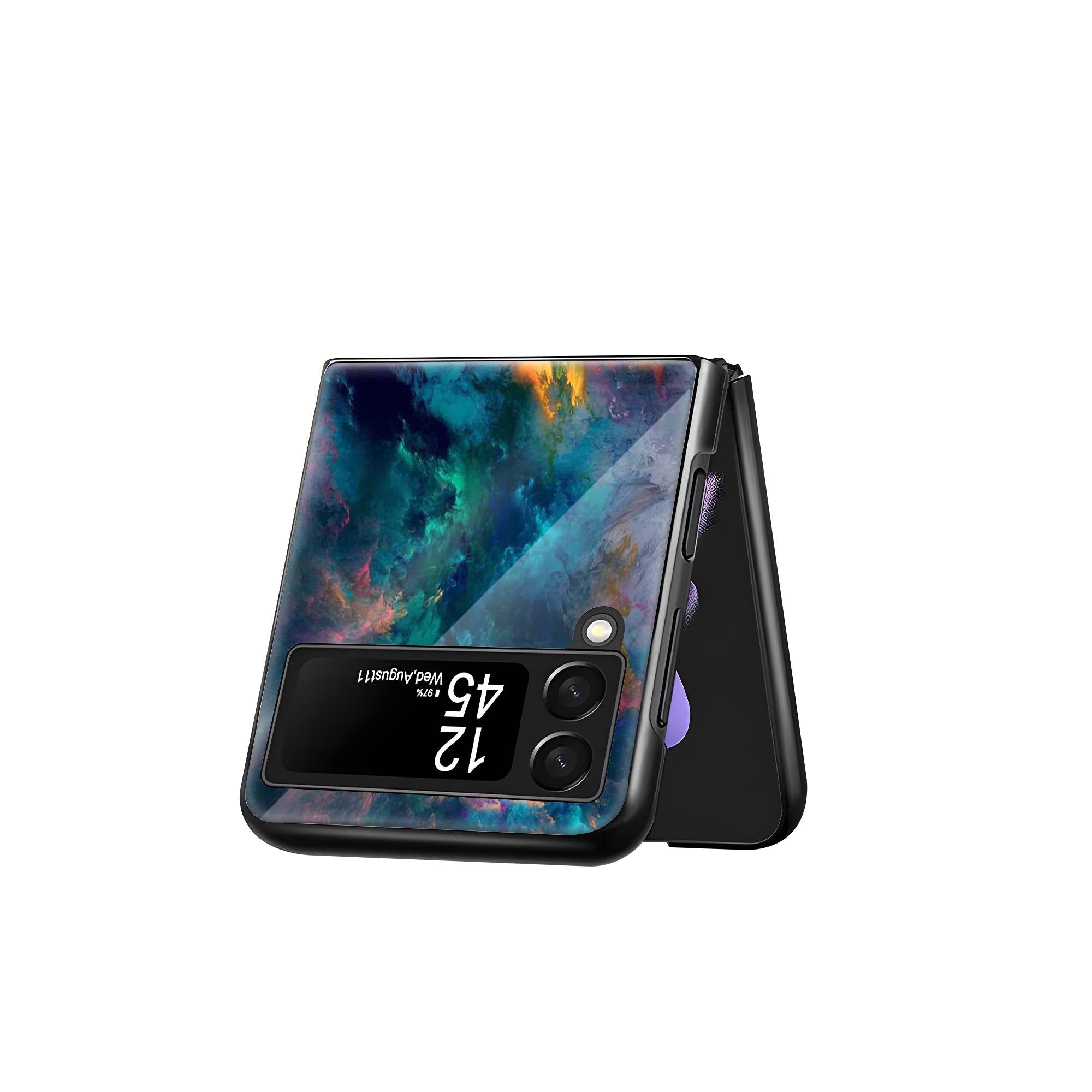 Jazzy Samsung Z Flip Glass Case image 2