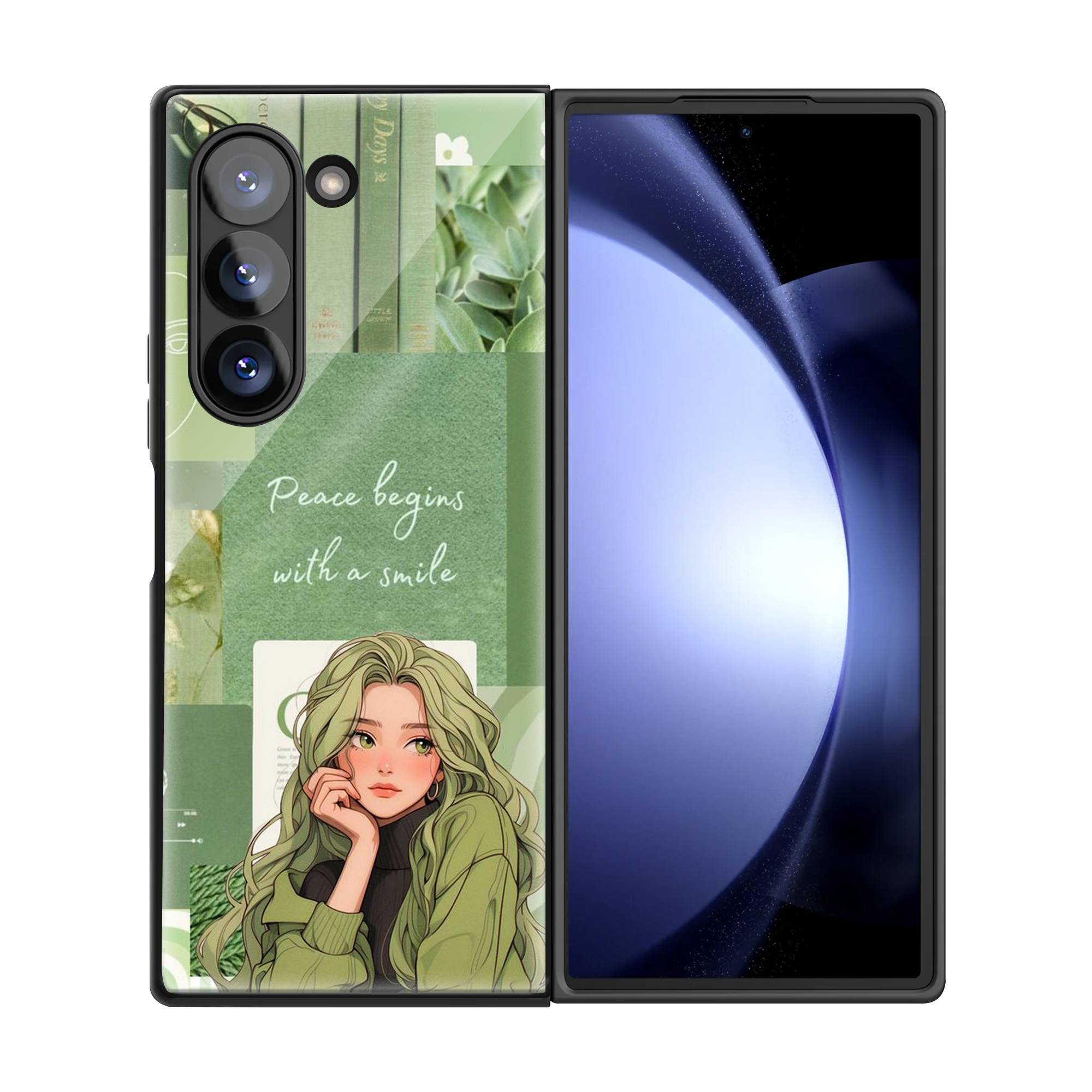 Peace Begins Samsung Z Fold Glass Case image 2