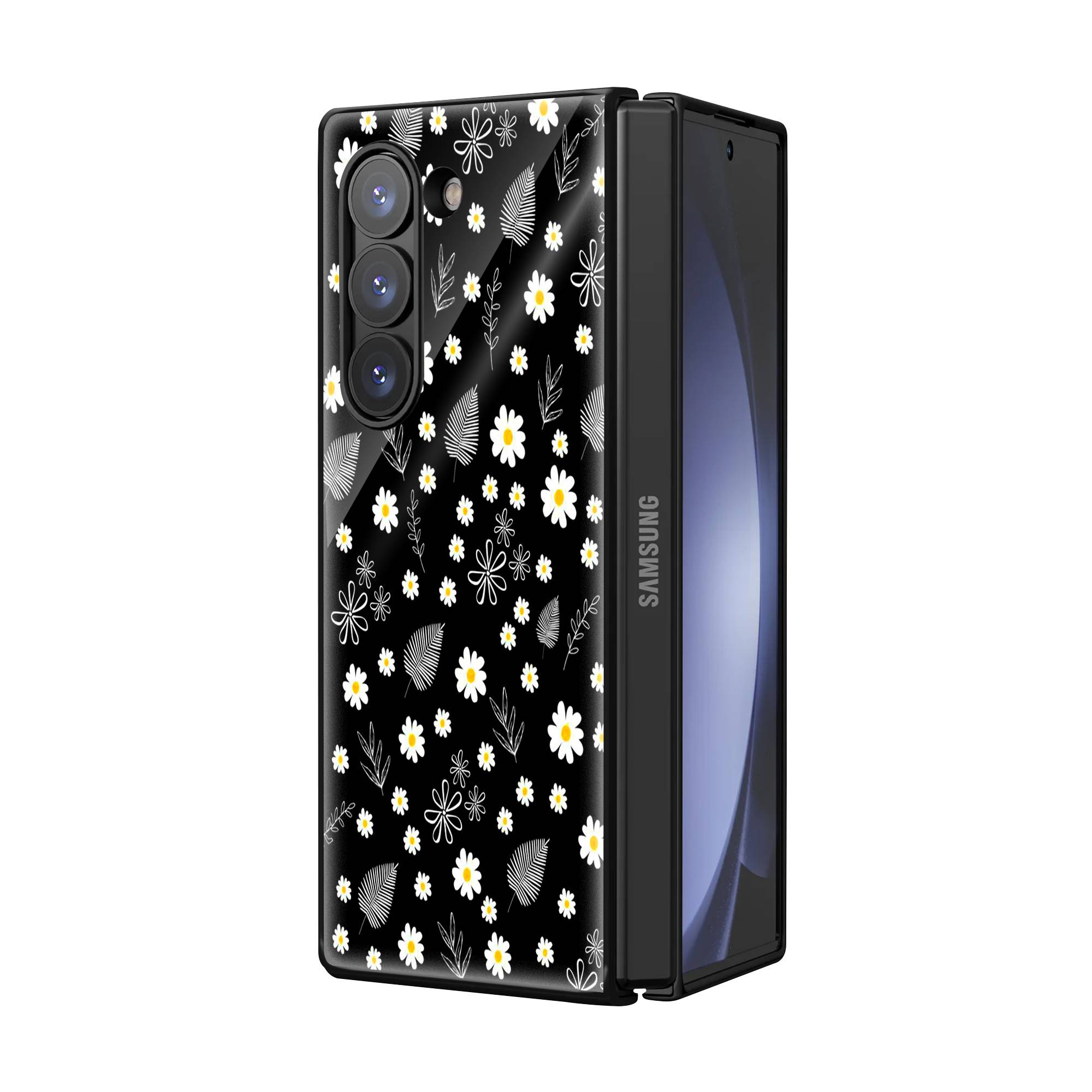 Monochrome Garden Samsung Z Fold Glass Case image 1