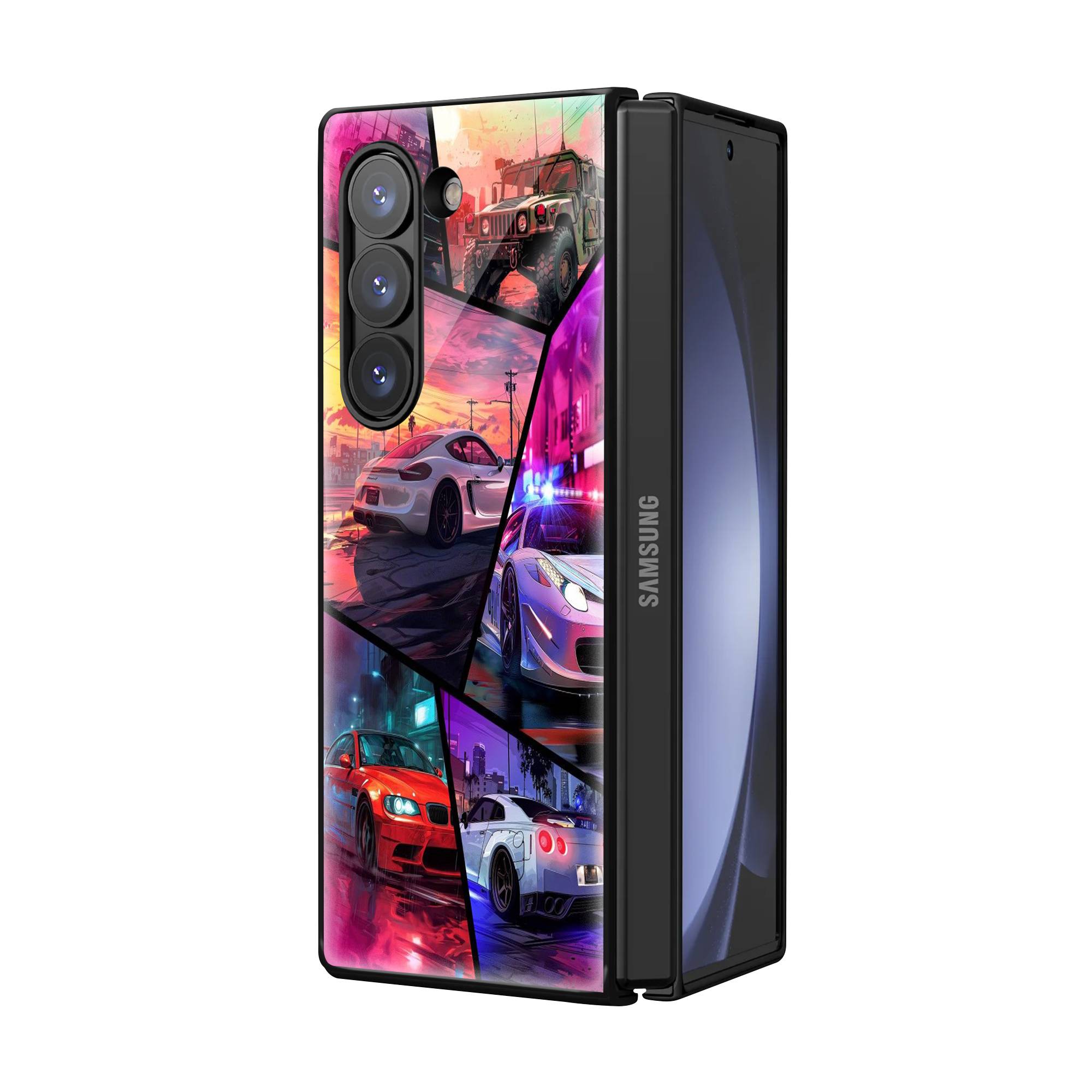 GTA Cars Samsung Z Fold Glass Case image 1