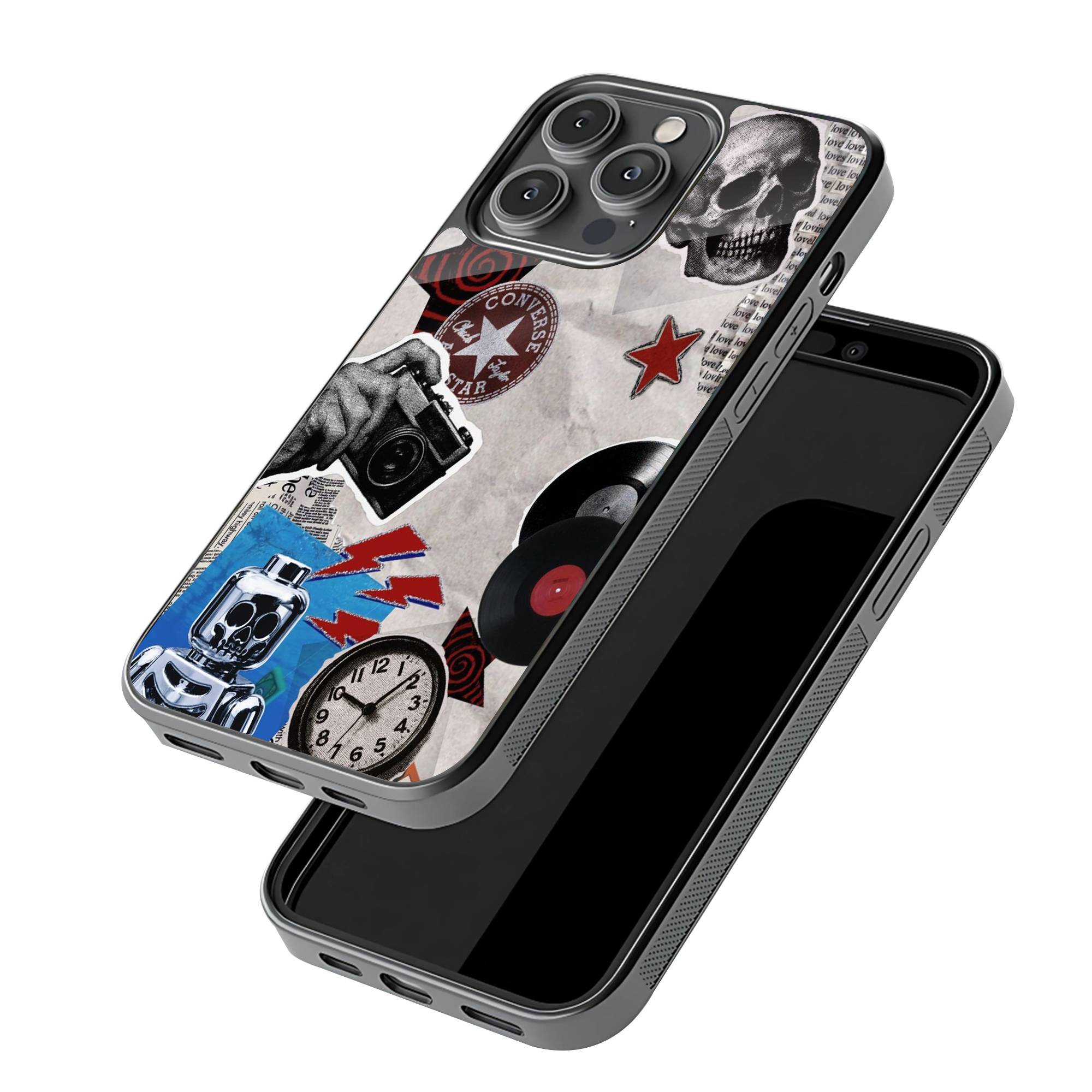 Skull & Star Glass Case