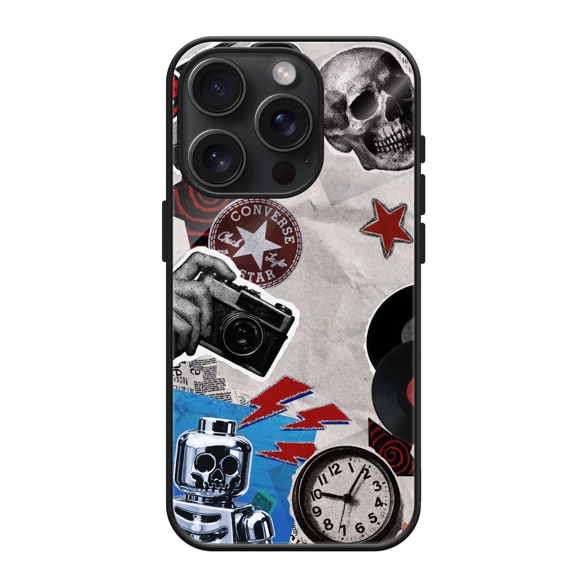 Skull & Star Glass Case
