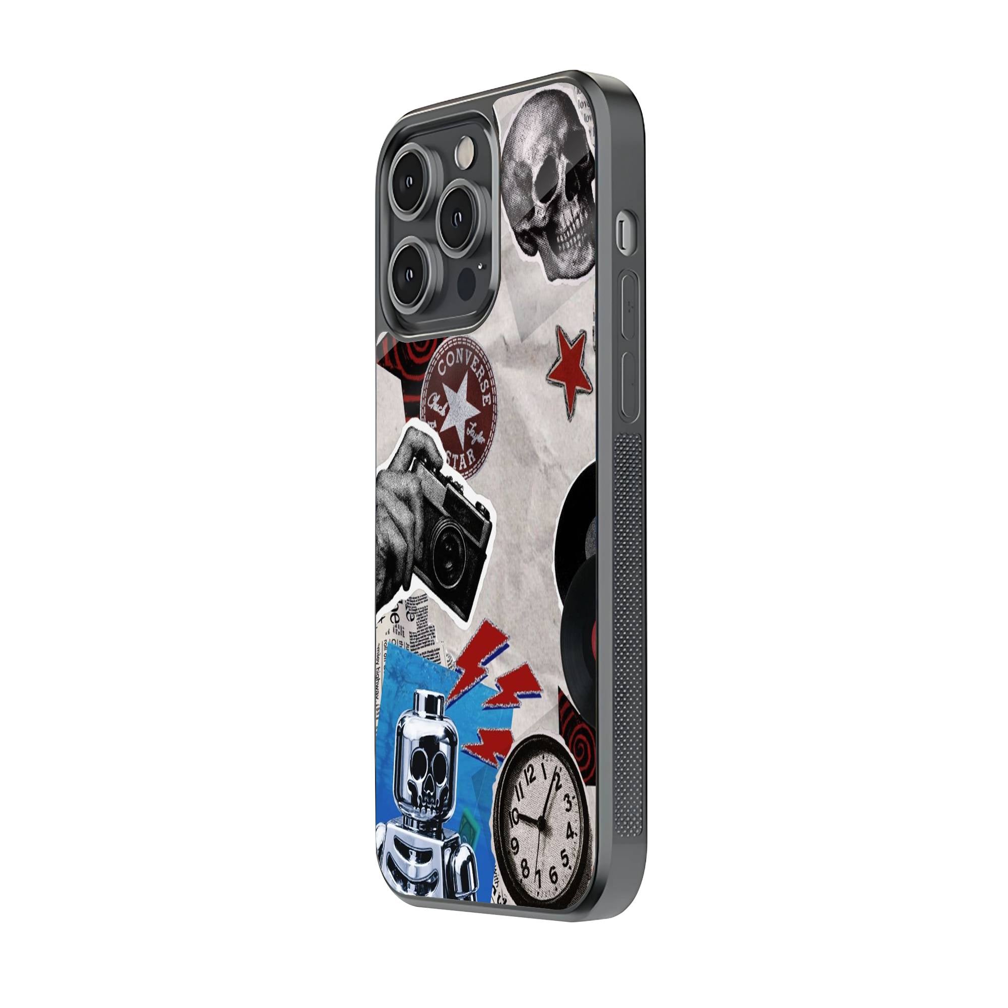 Skull & Star Glass Case