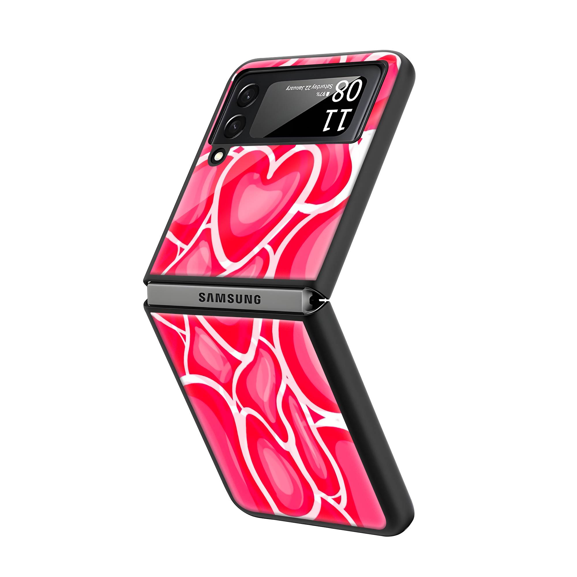 Love Blooms Samsung Z Flip Glass Case image 1