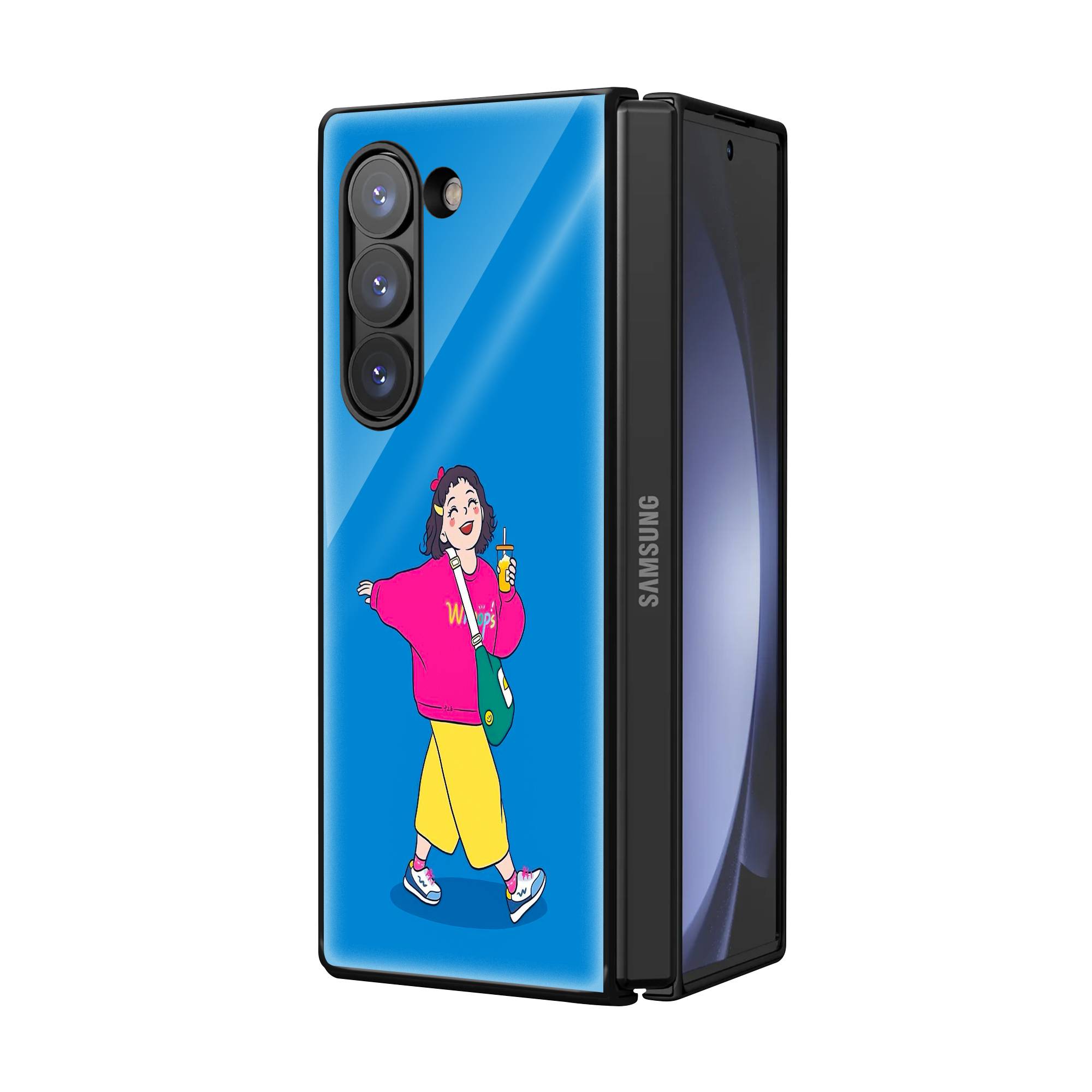 Giggle Gal Samsung Z Fold Glass Case image 1