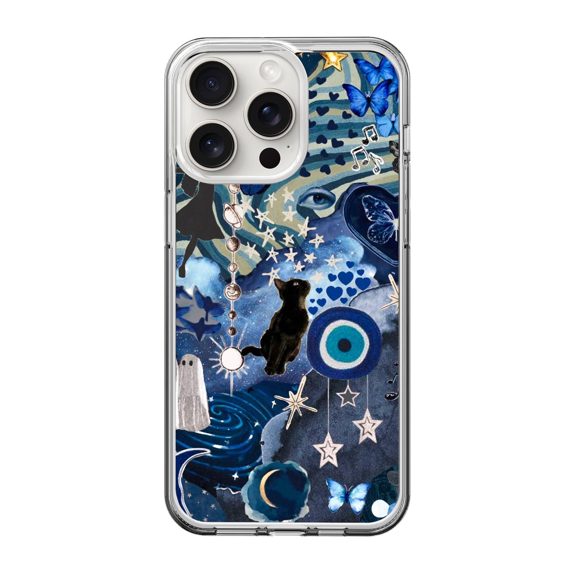Blue Galaxy Clear Case image 0