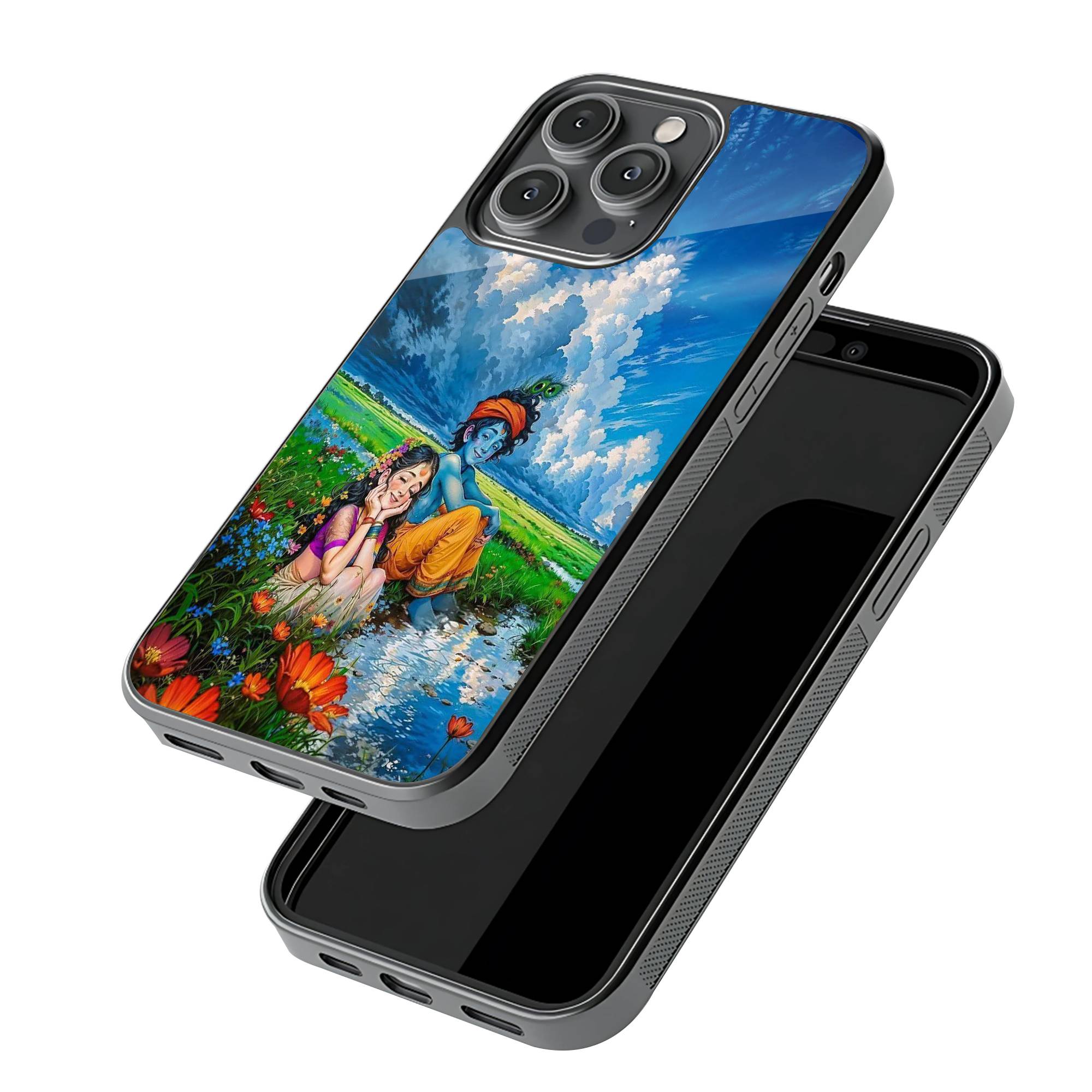 Radhe Krishna Glass Case image 2