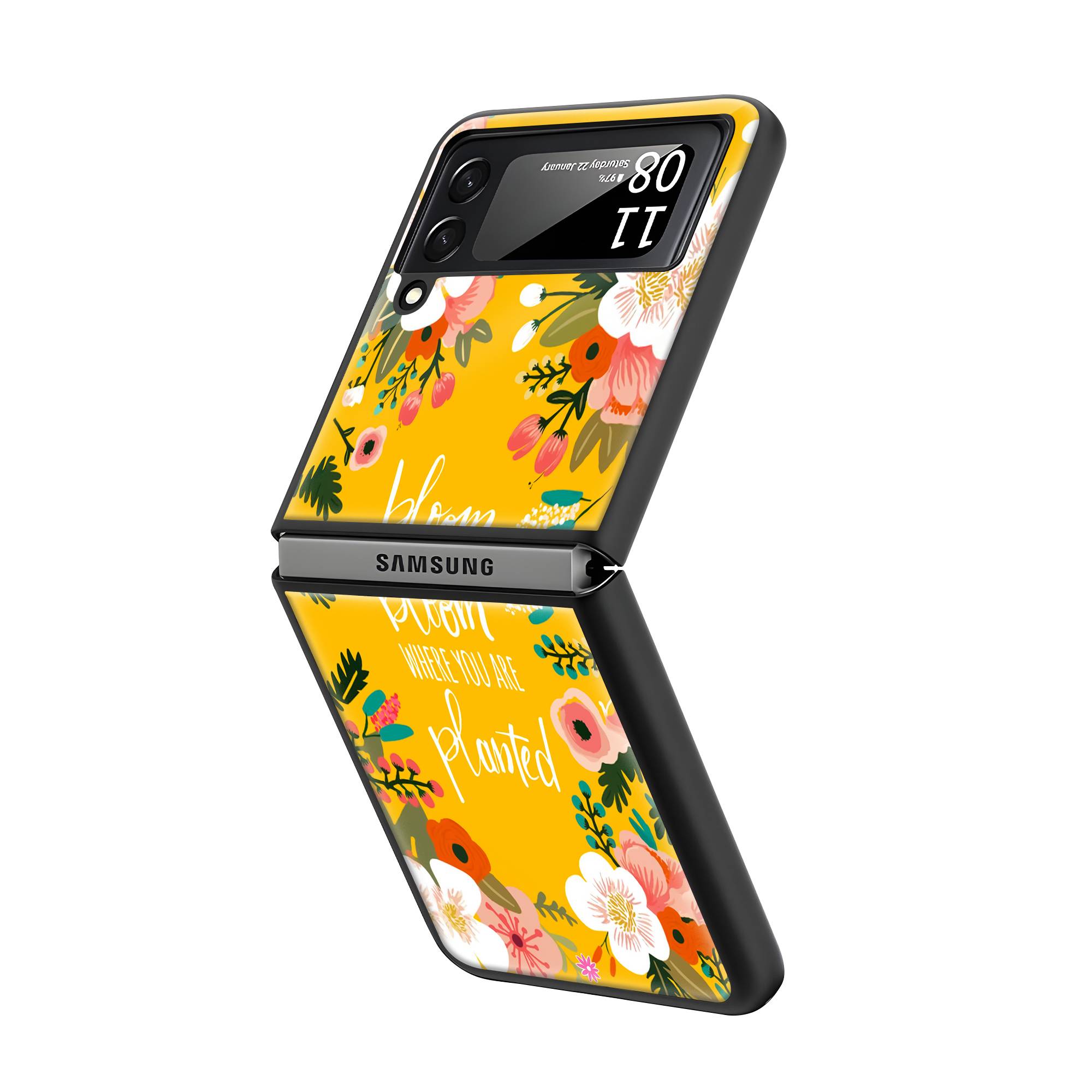 Sunshine Garden Samsung Z Flip Glass Case image 1