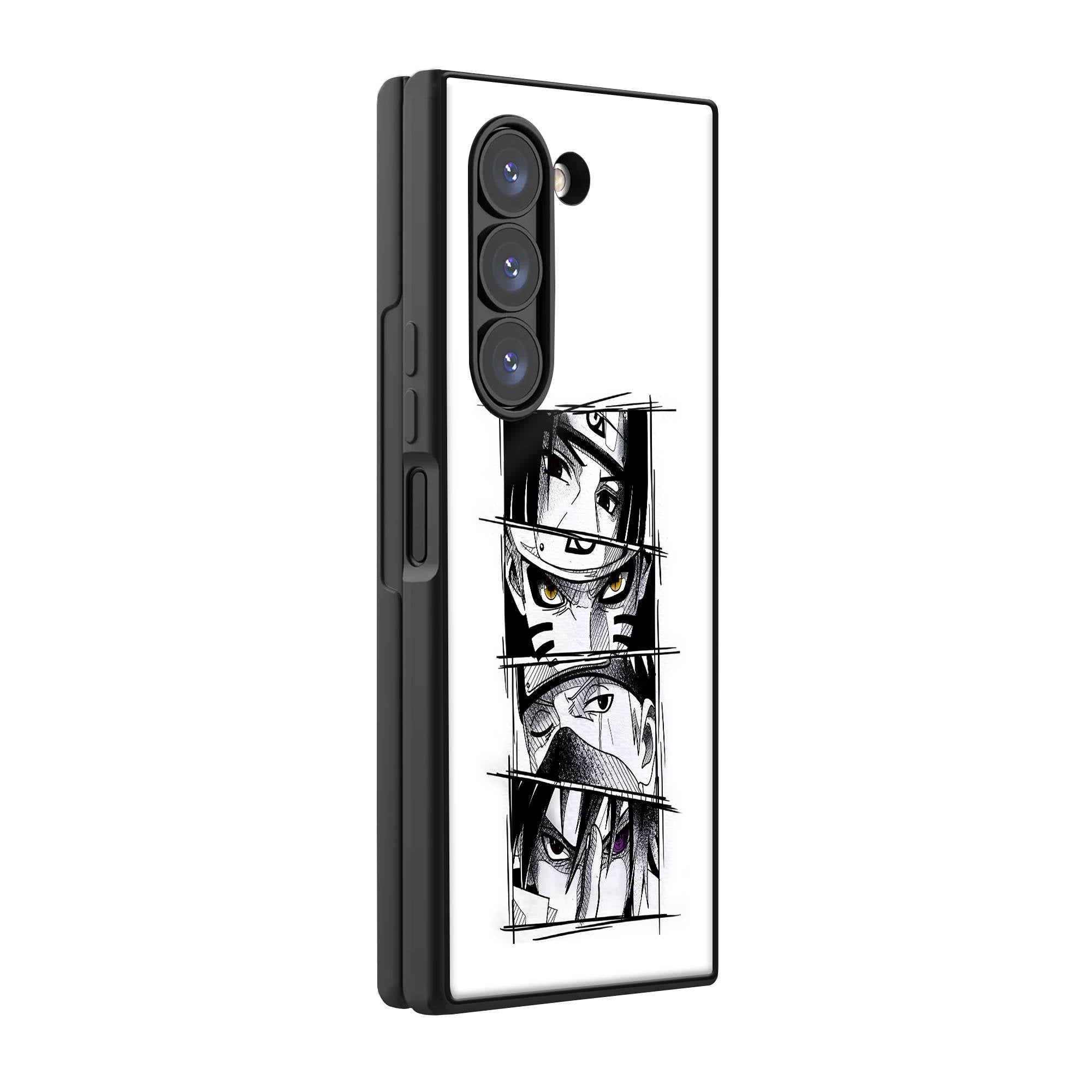 Naruto Eyes Samsung Z Fold Glass Case image 0