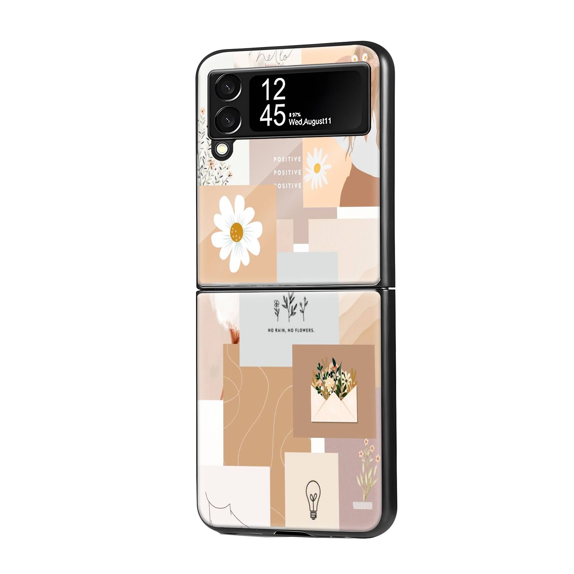 Positive Vibes Samsung Z Flip Glass Case image 0