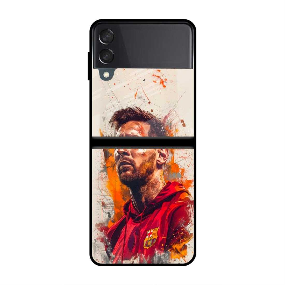 Lionel Messi Samsung Z Flip 4 Glass Case image 0