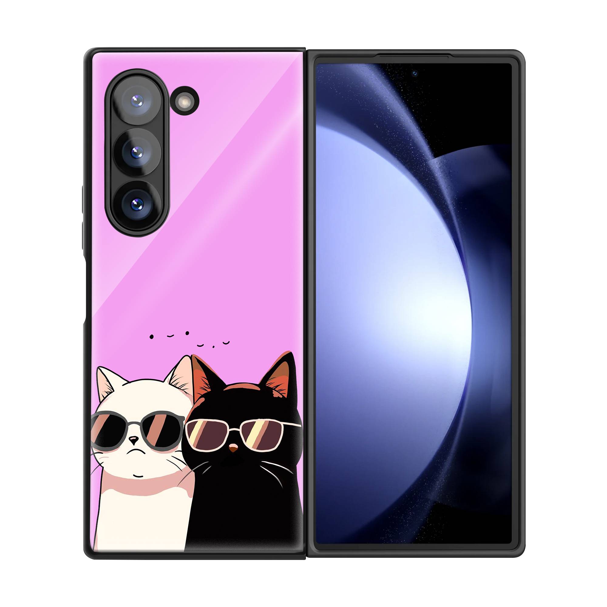 Kawali Cat Samsung Z Fold Glass Case image 2