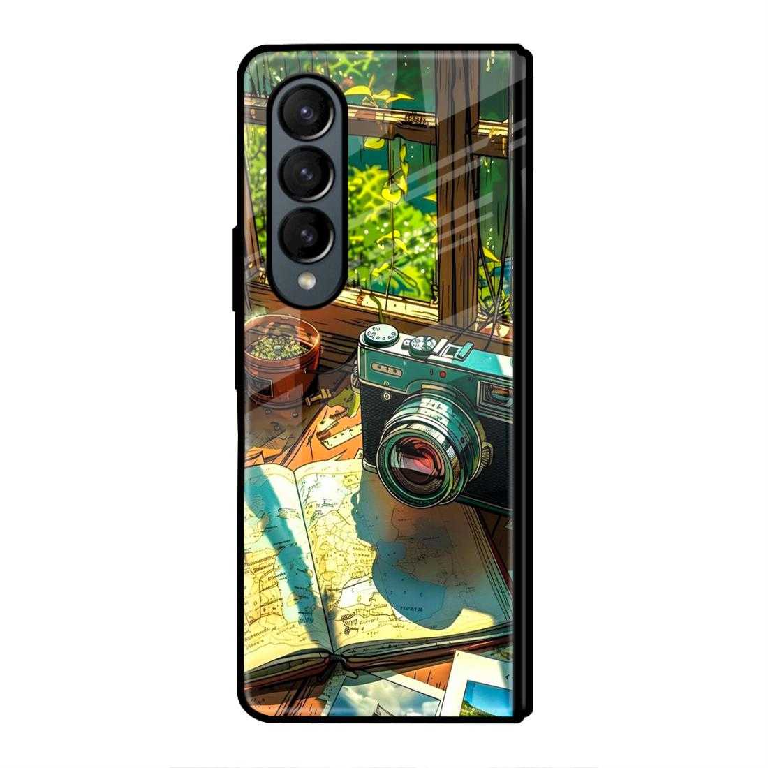 Travel Camera Samsung Z Fold 3 Glass Case image 0