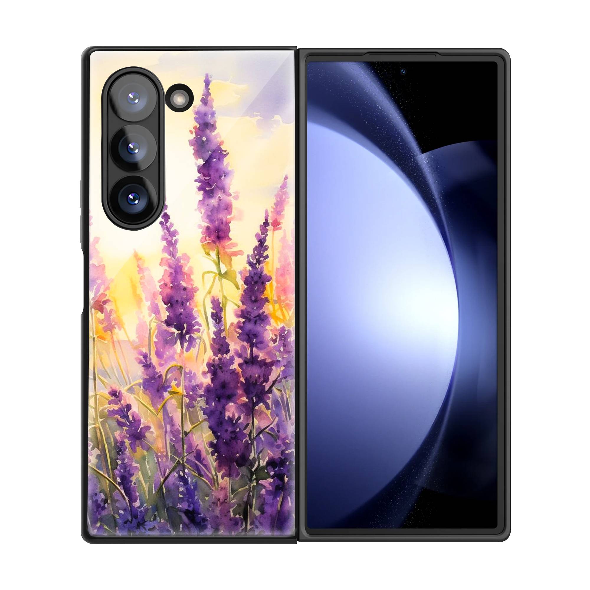 Lavender Flower Samsung Z Fold Glass Case image 2
