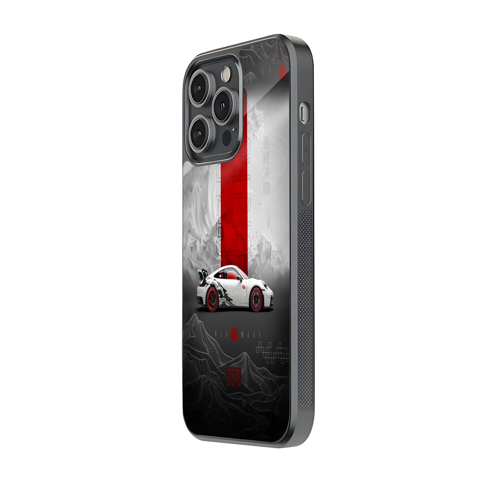 Red Wave Glass Case image 1