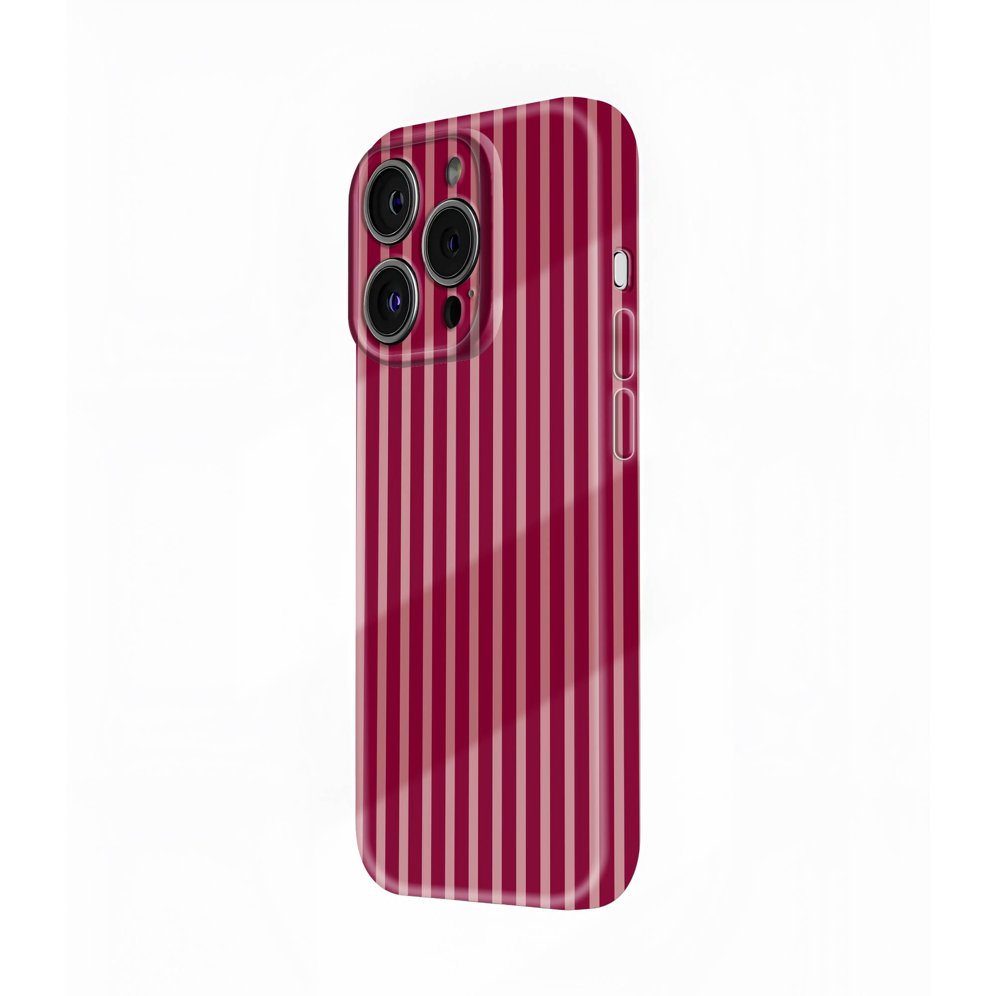 Crimson Stripes Glossy Hard Case