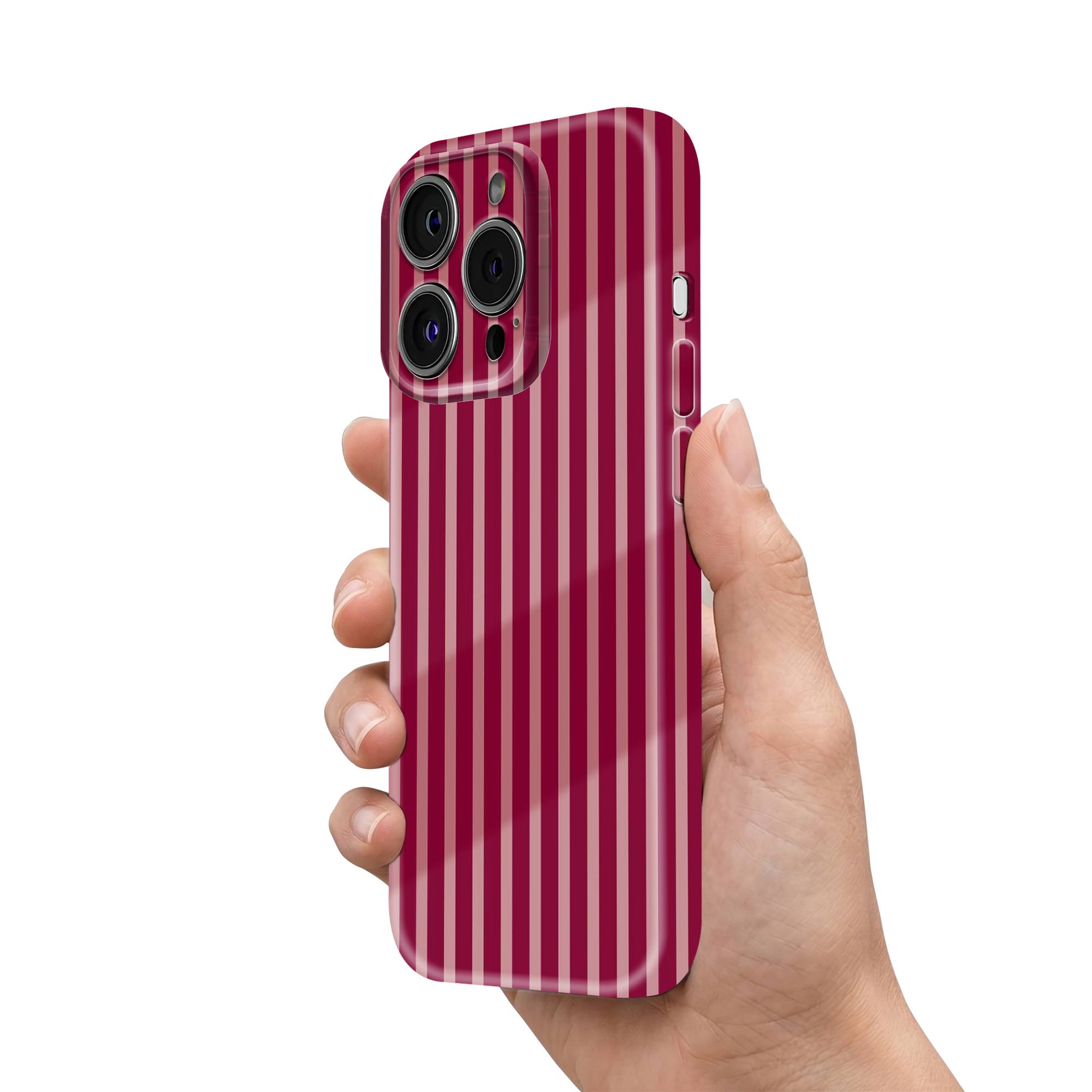 Crimson Stripes Glossy Hard Case