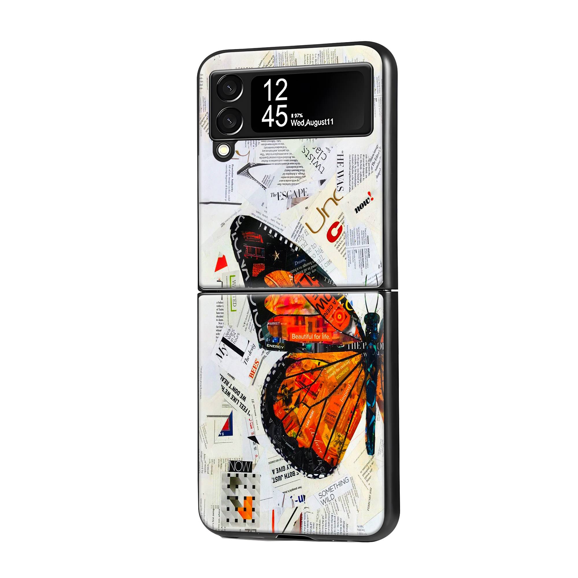 Paper Wings Samsung Z Flip Glass Case image 0