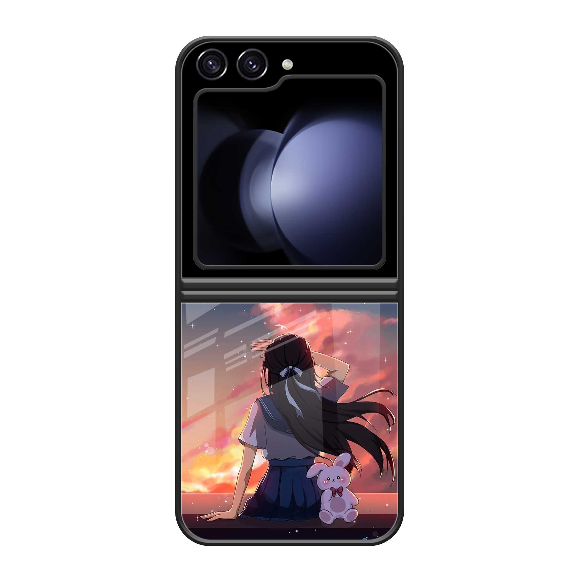 Anime Girl Samsung  Z Flip 6 Glass Case image 0
