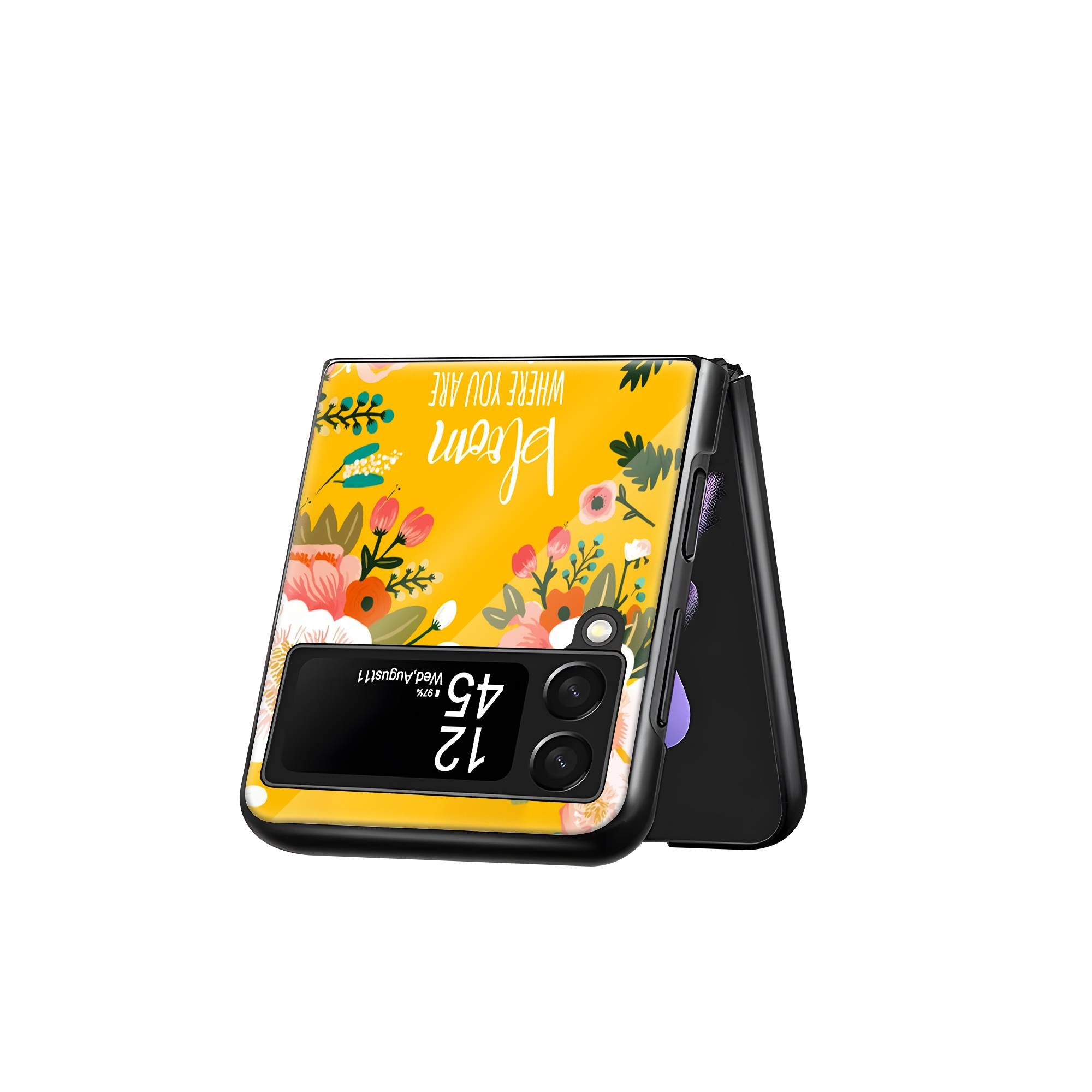 Sunshine Garden Samsung Z Flip Glass Case image 2